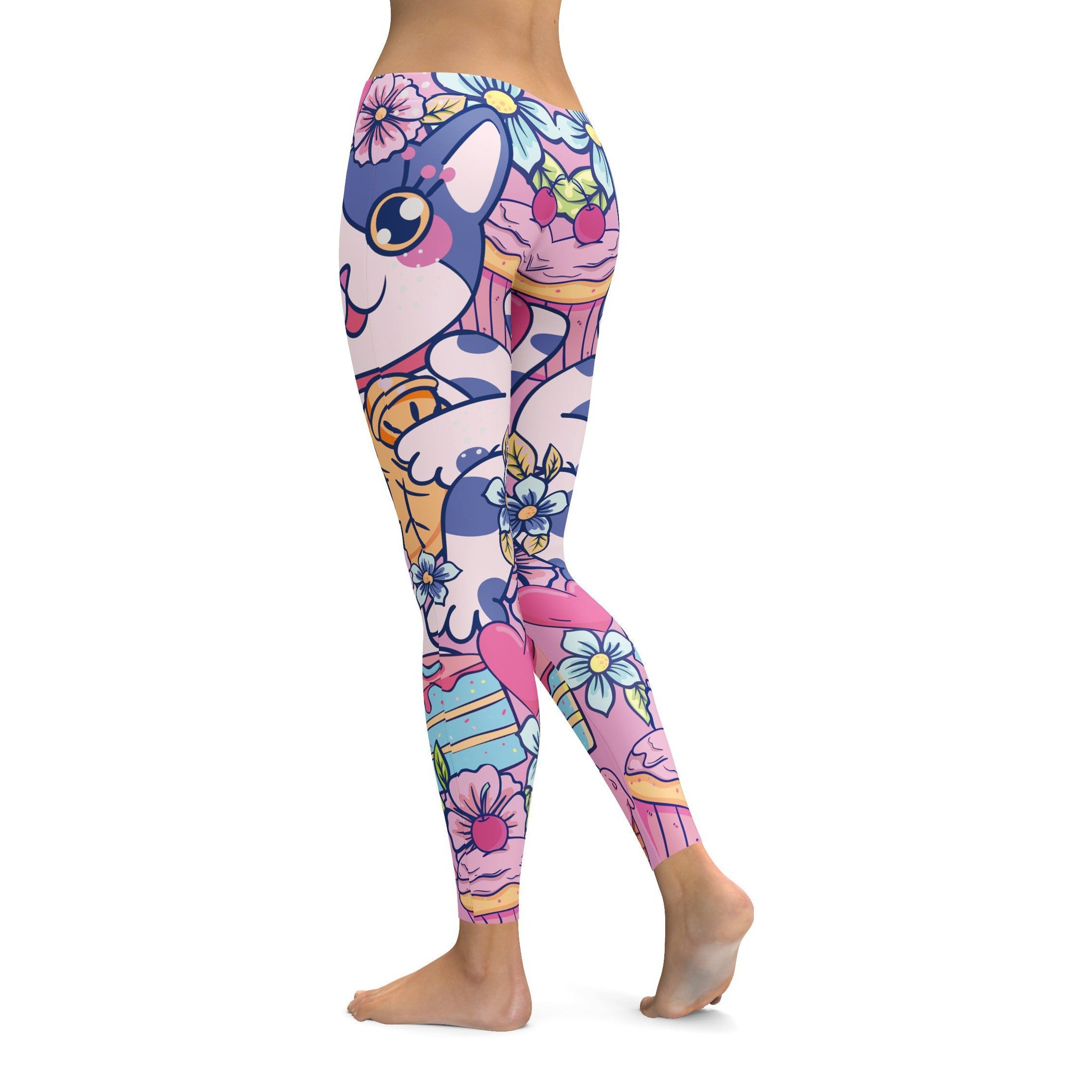 Kawaii - Lucky Cat Leggings - GearBunch Leggings / Yoga Pants