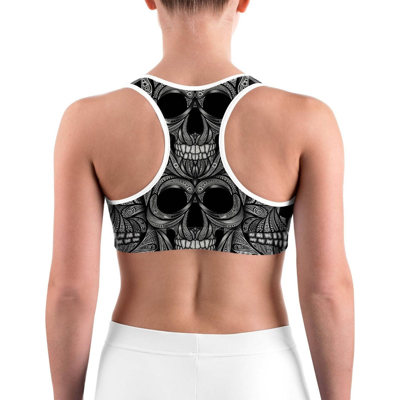 Ornamental Skull Sports Bra | GearBunch