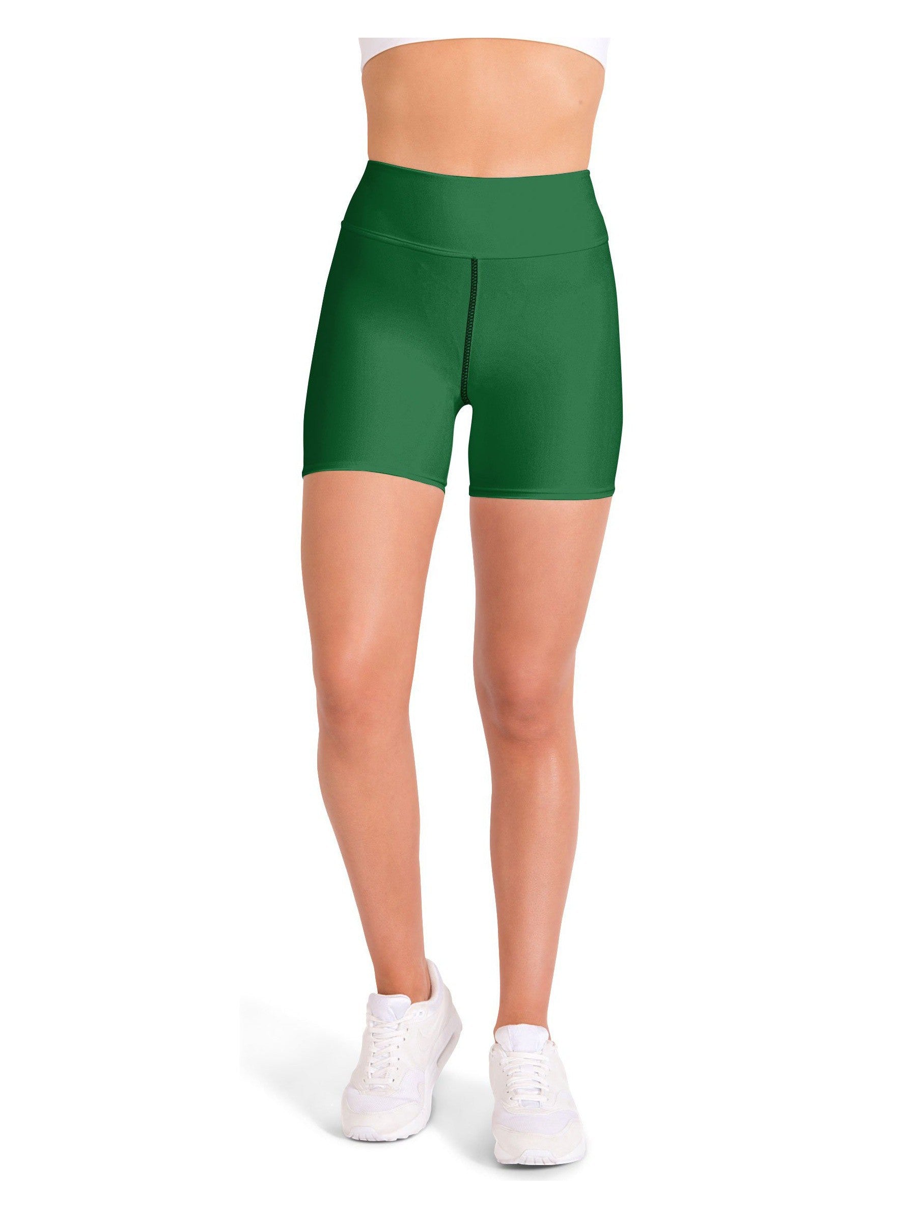 Solid Irish Green Yoga Shorts Gearbunch