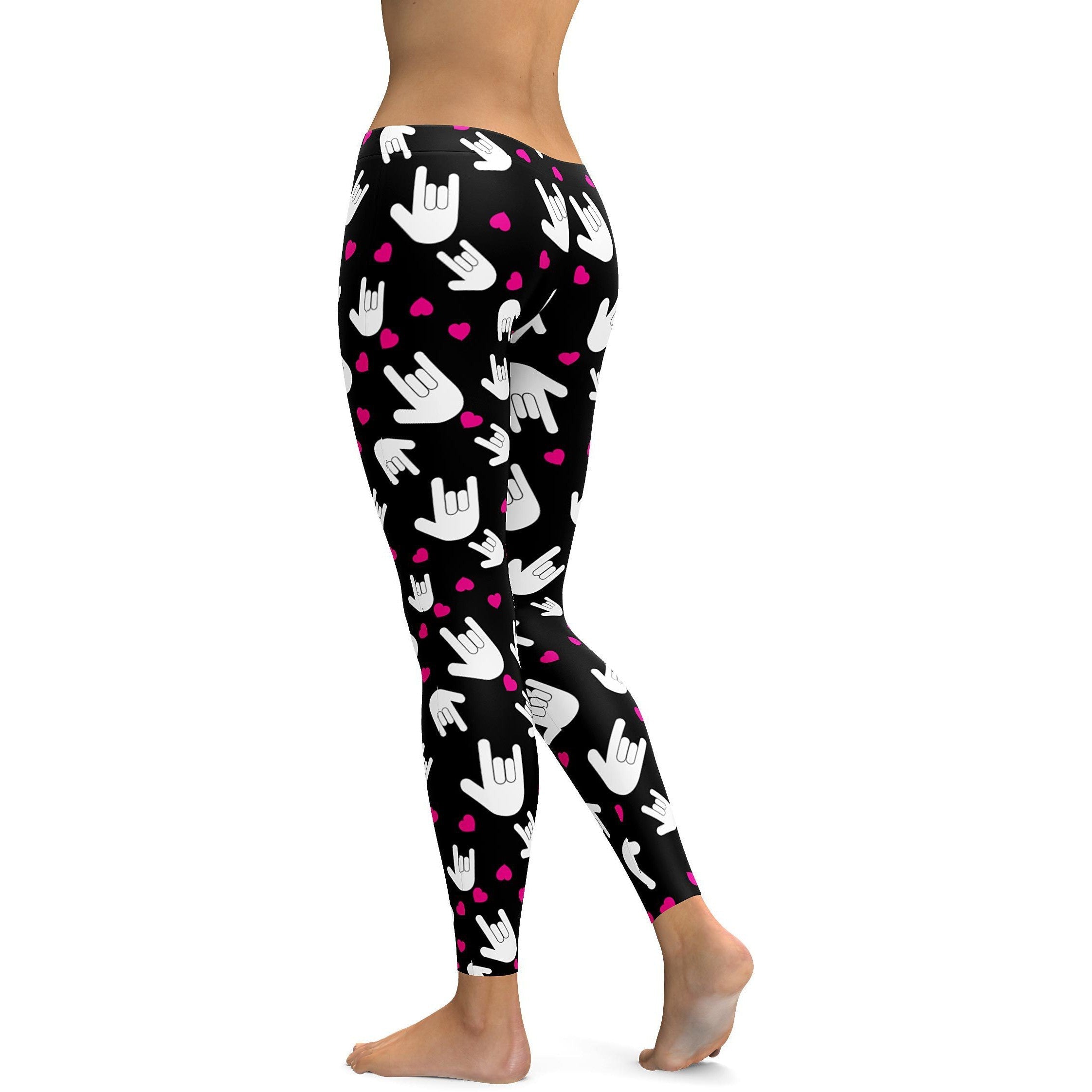 Sign Language I Love You Leggings - Gearbunch