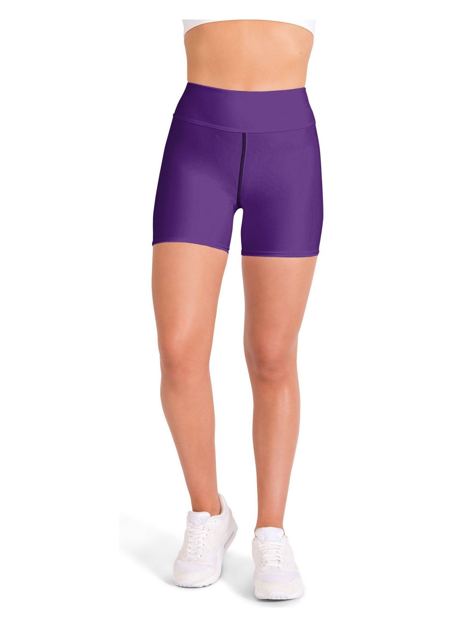 Solid Deep Purple Yoga Shorts | Gearbunch