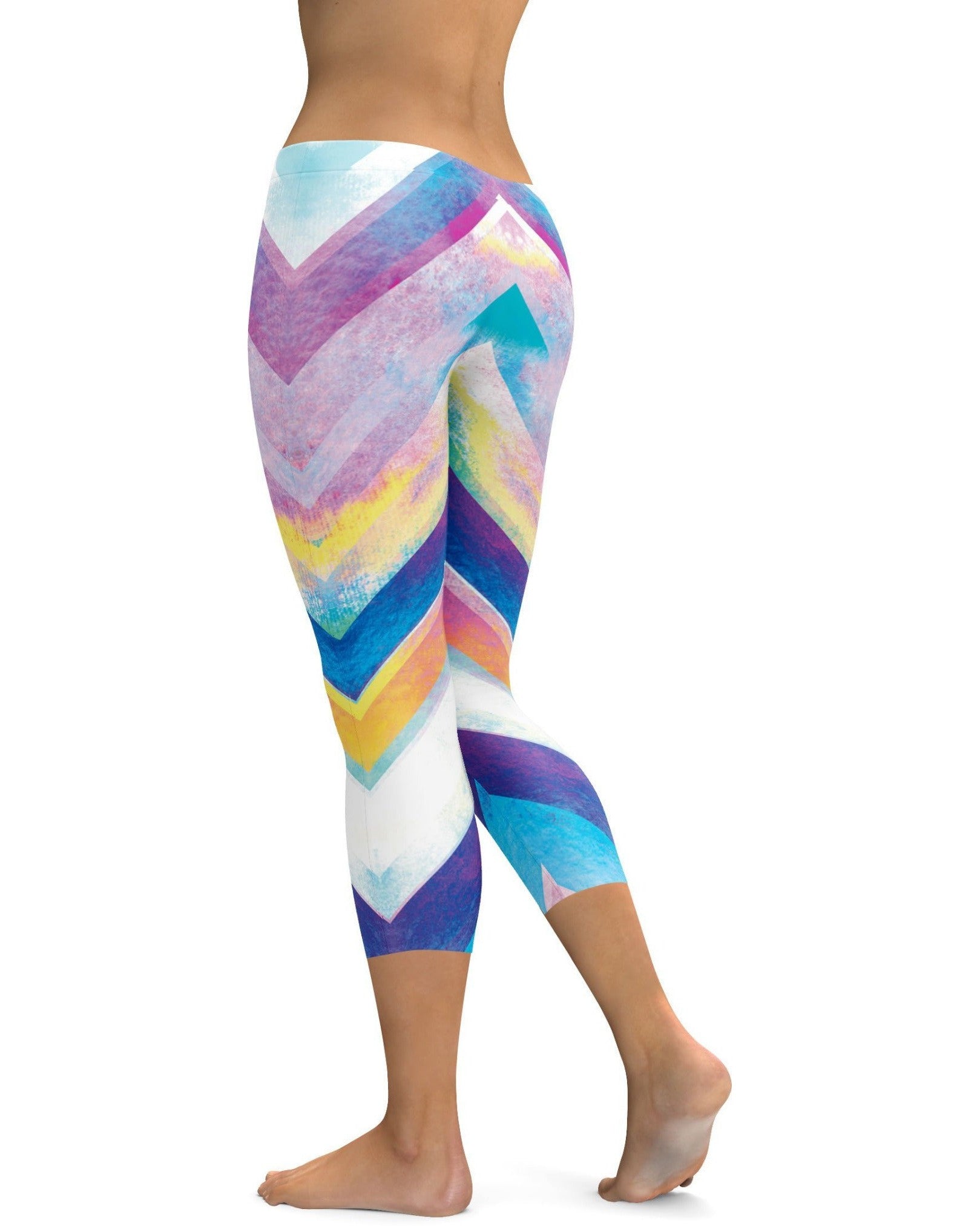 Zigzag Striped Capris | Gearbunch