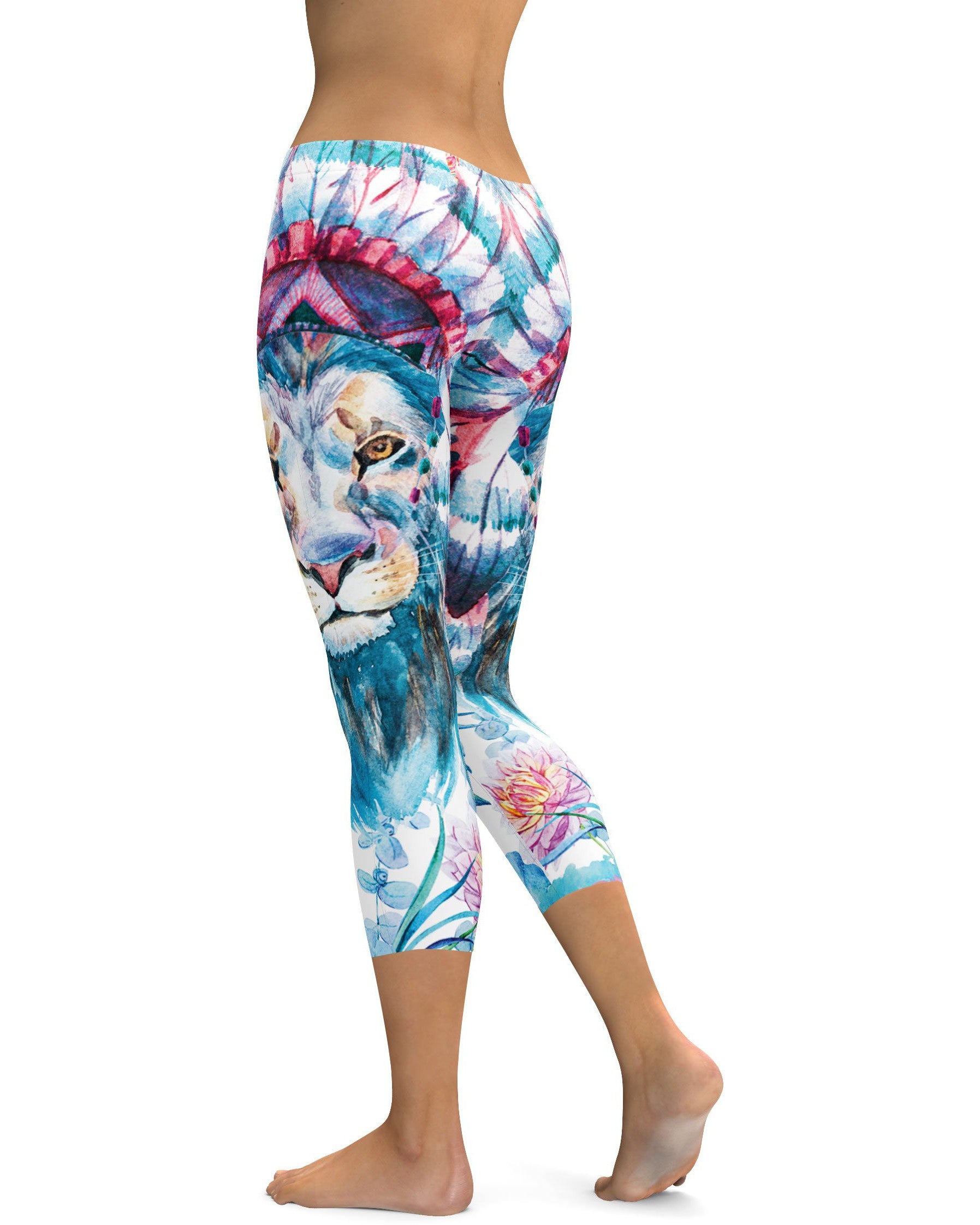 Watercolor King of Summer Capris