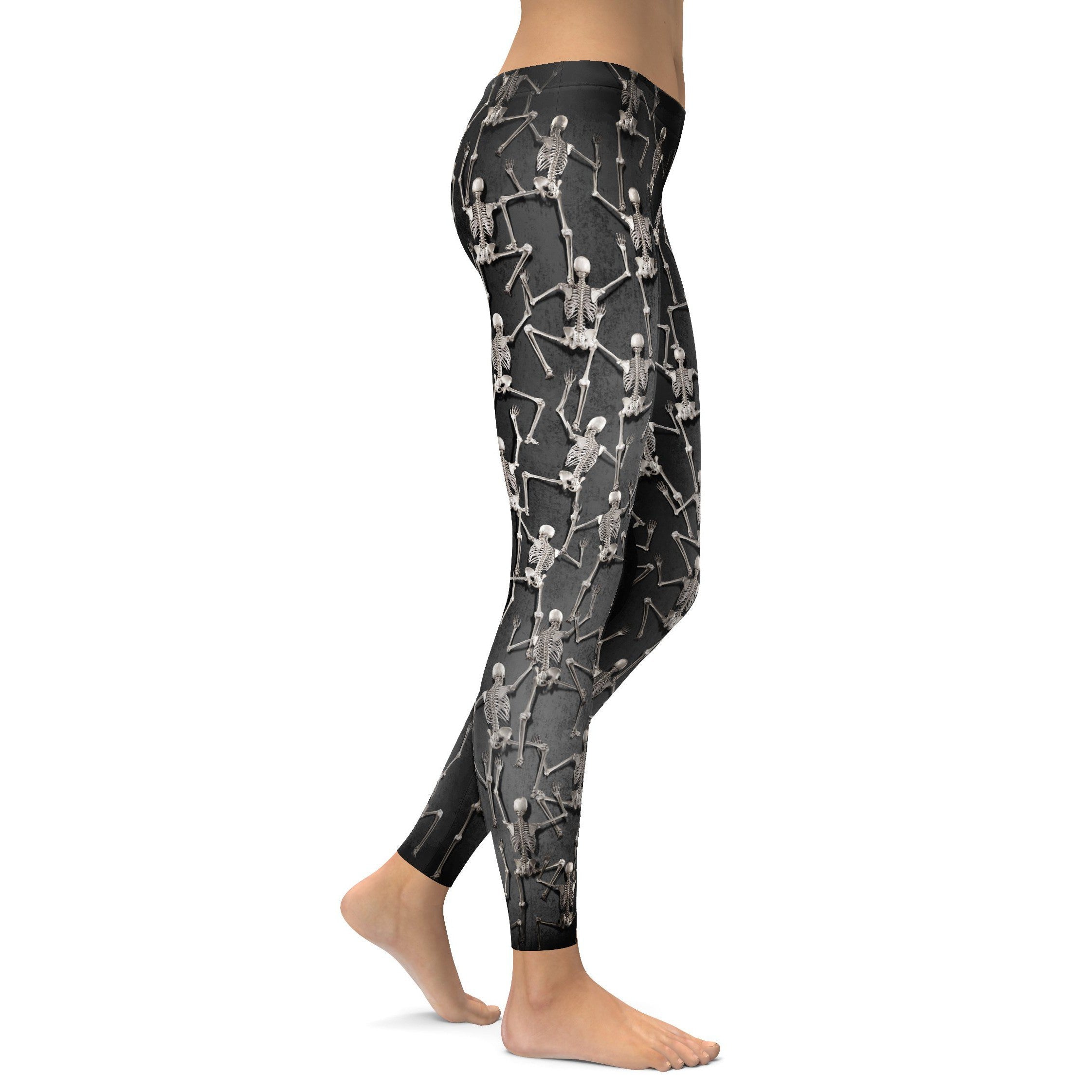 Tiny Skeletons Creeping Up Leggings | GearBunch