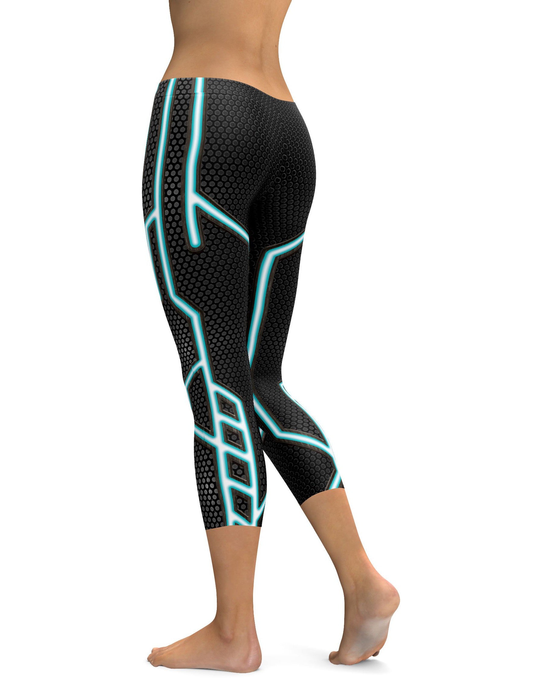 Blue Speedster Capris - GearBunch Leggings / Yoga Pants