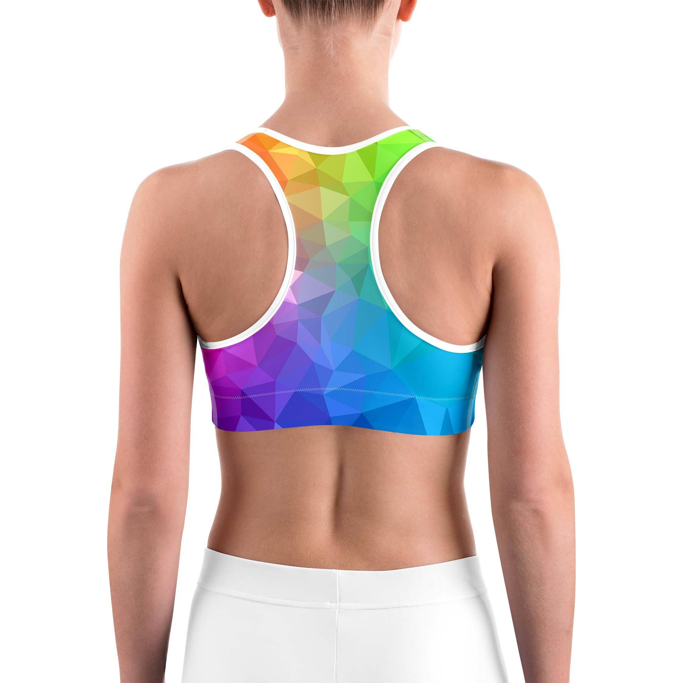 Rainbow Polygon Sports bra