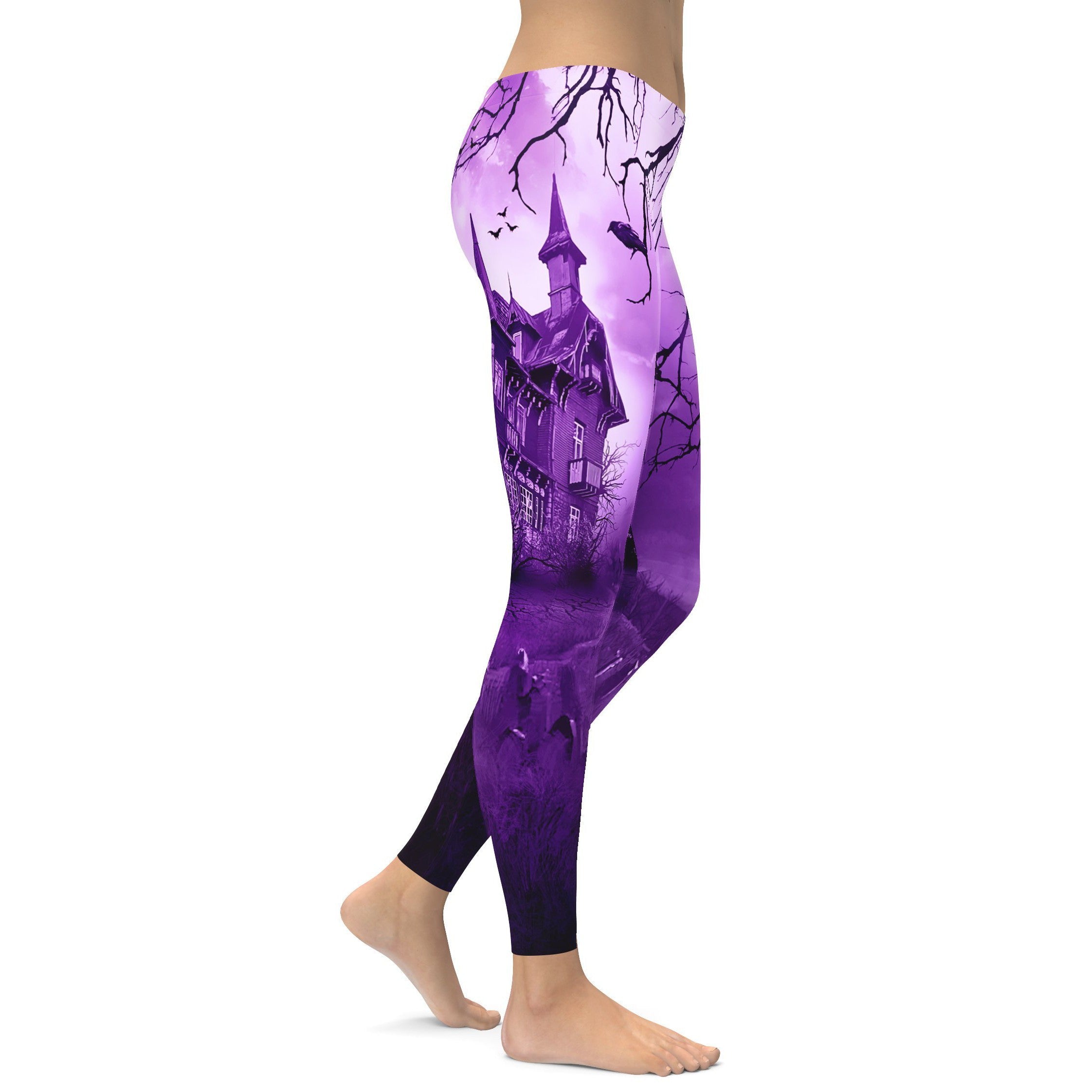 Haunted House Leggings - GearBunch Leggings / Yoga Pants