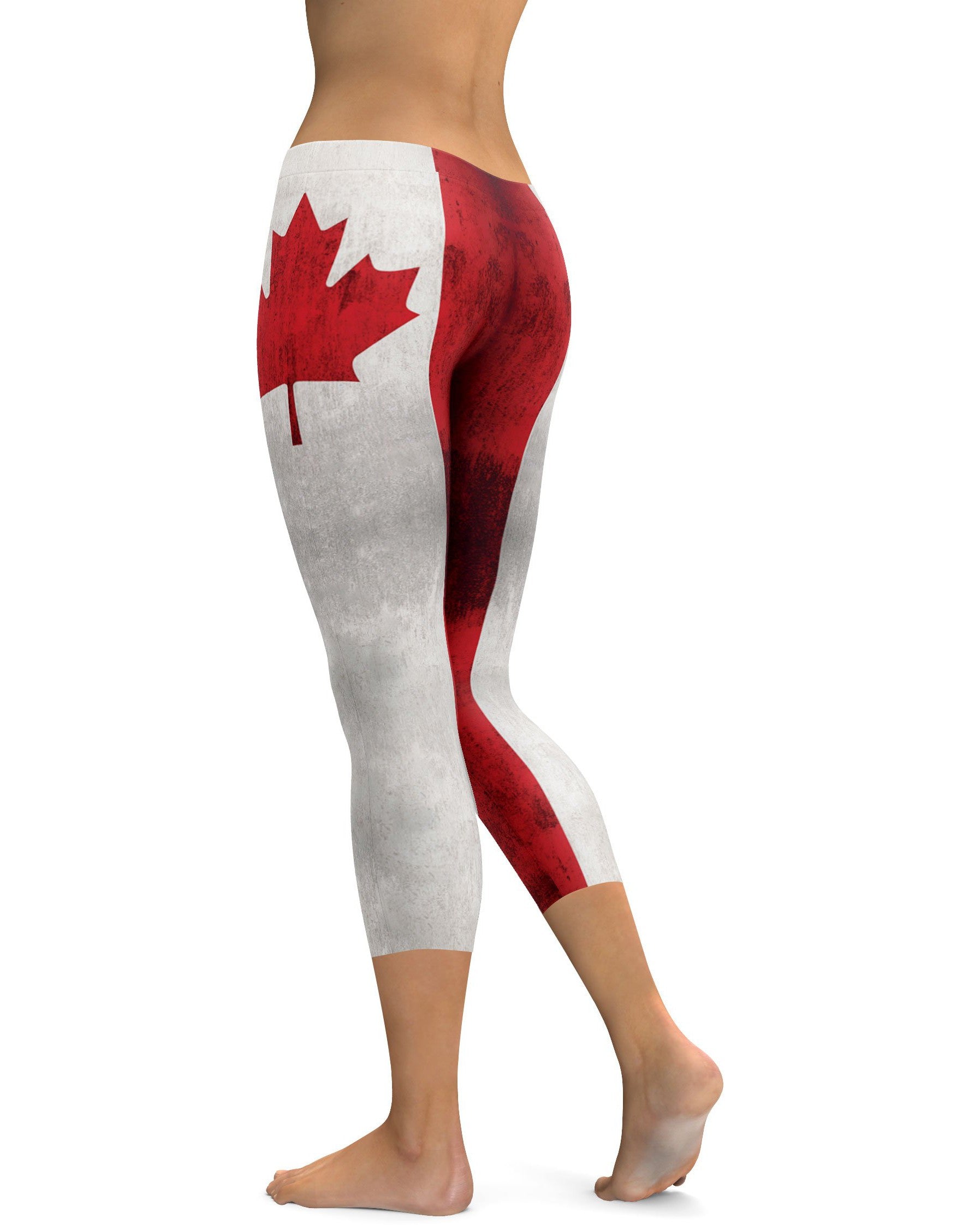 Grunge Canadian Flag Capris