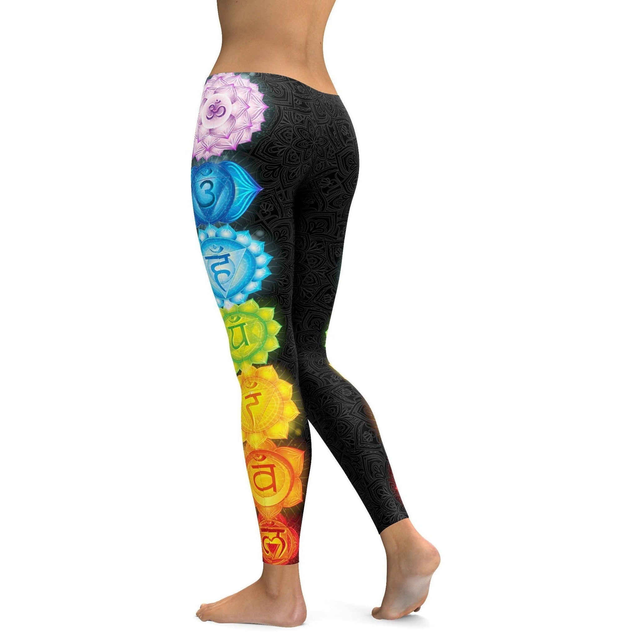 Womens workout and yoga Chakras Leggings
