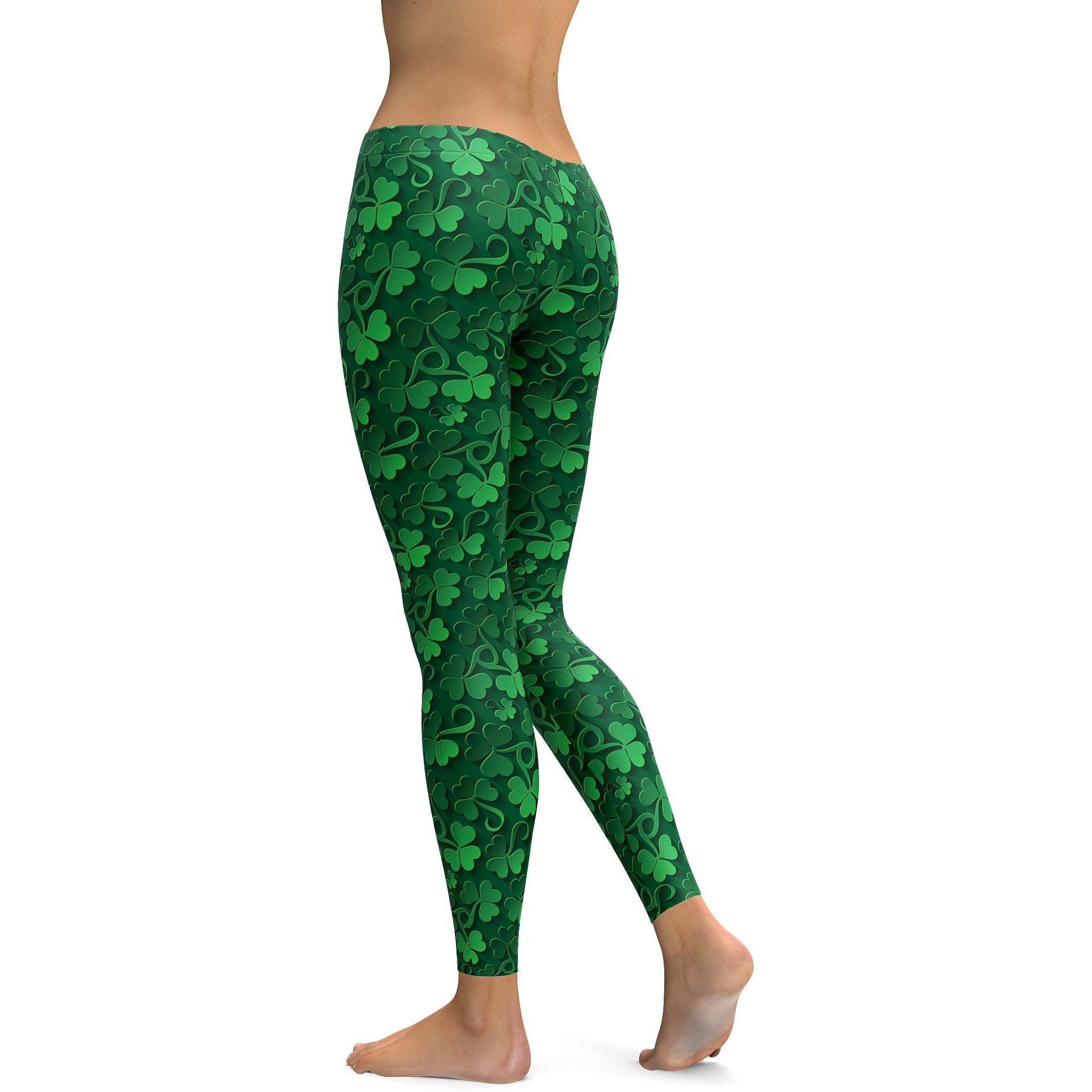 Irish 3D Shamrocks Leggings