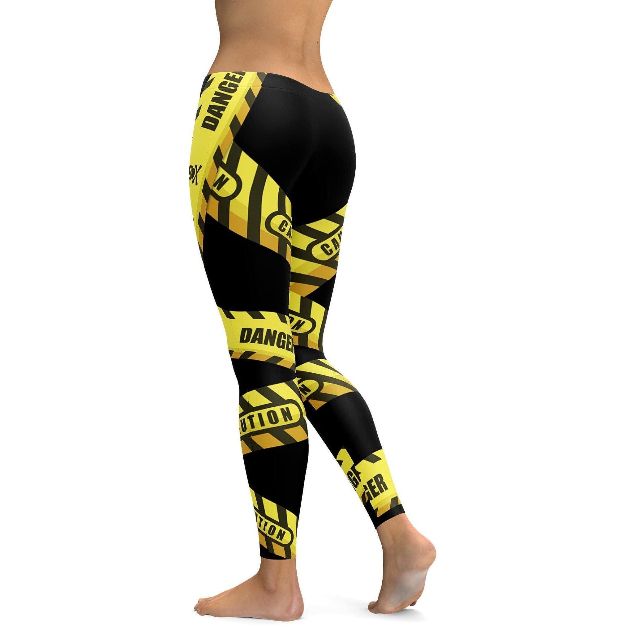 Caution Tape Leggings | GearBunch