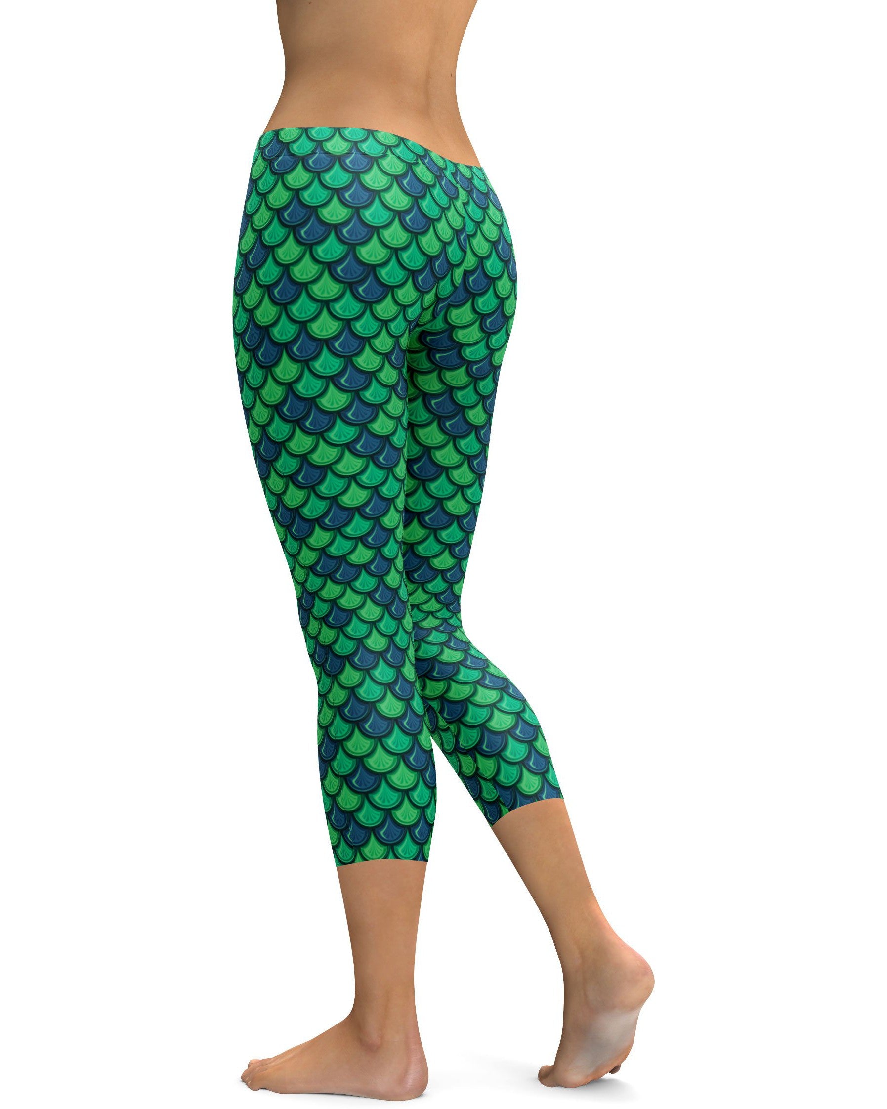 Green Mermaid Capris
