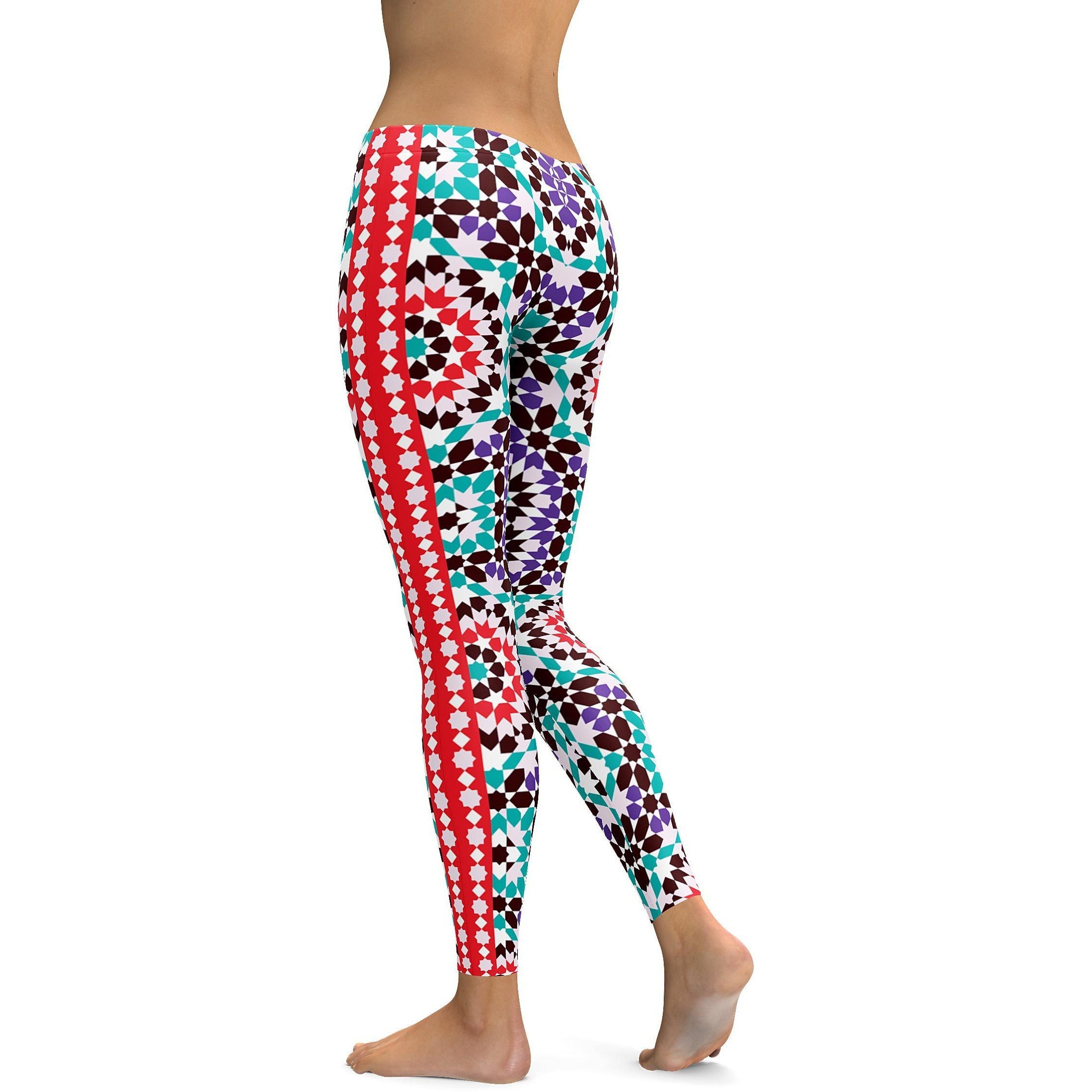 Arabic Mosaic Leggings - GearBunch Leggings