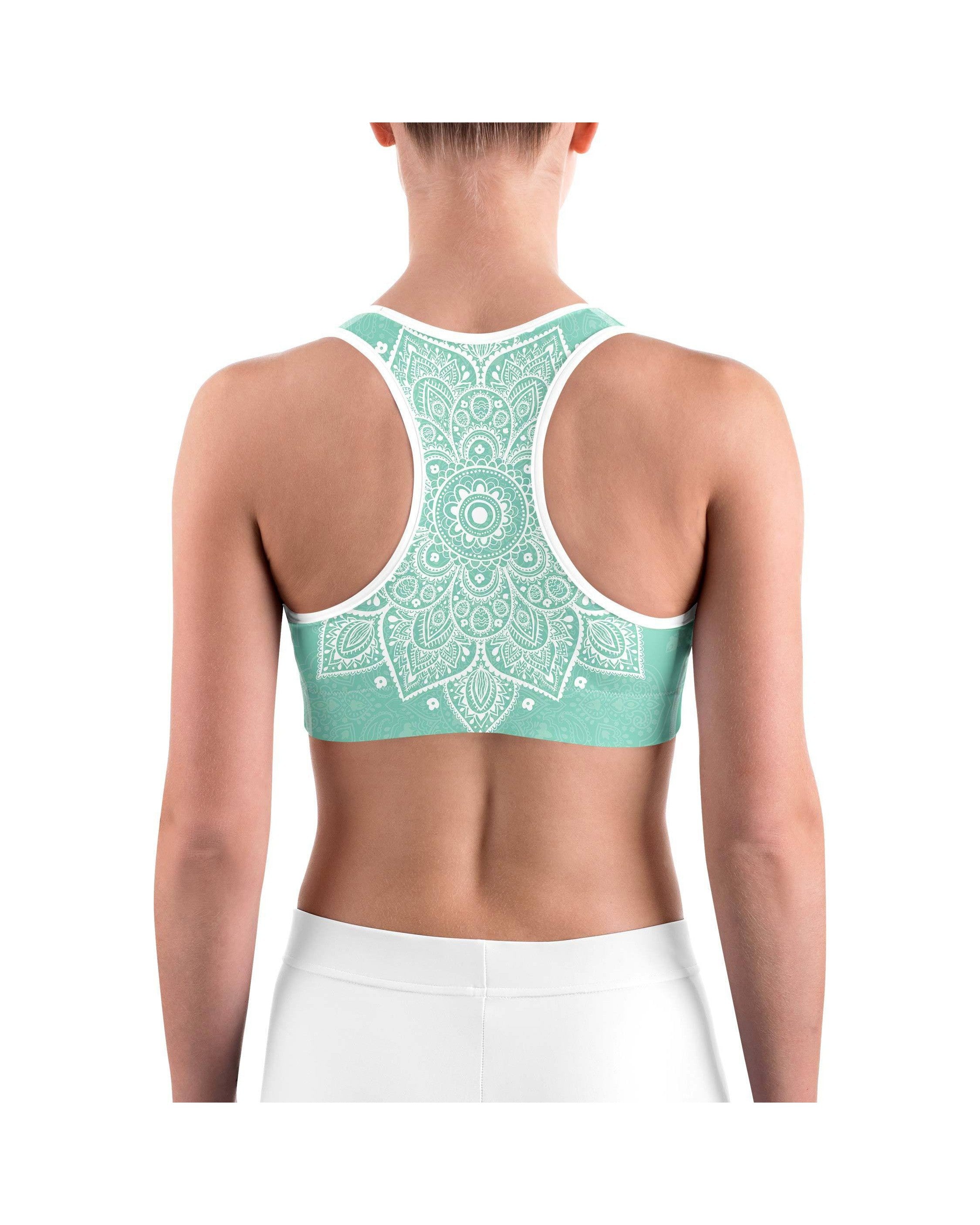 Mint Green Mandala Sports bra