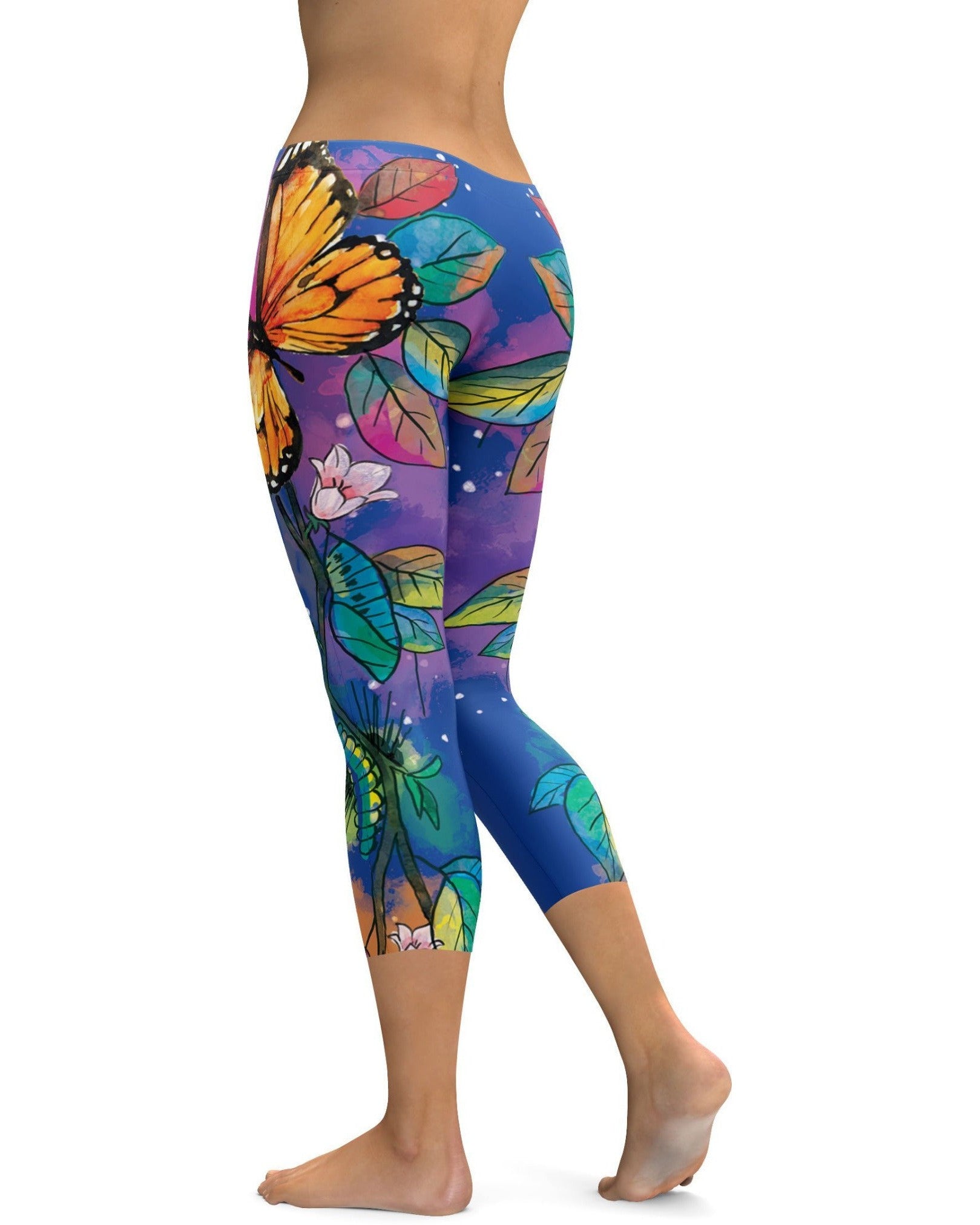 Blue Metamorphosis Capris | GearBunch