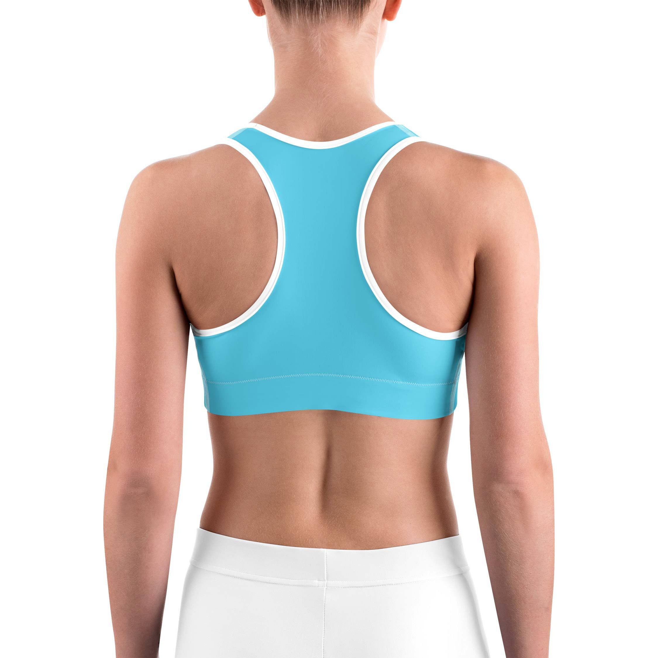 Solid Baby Blue Sports Bra