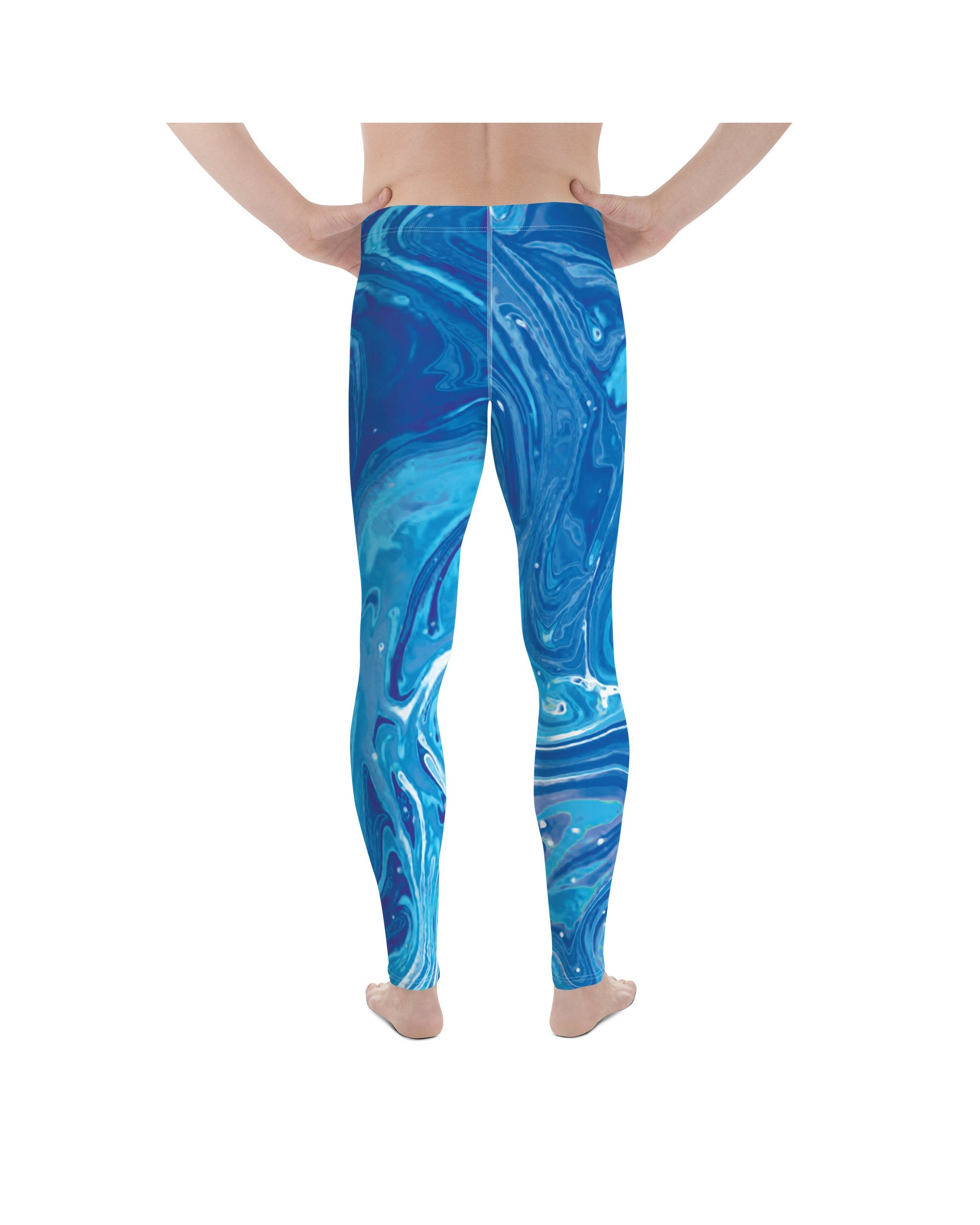 Blue Swirl Meggings Gearbunch Mens Leggings