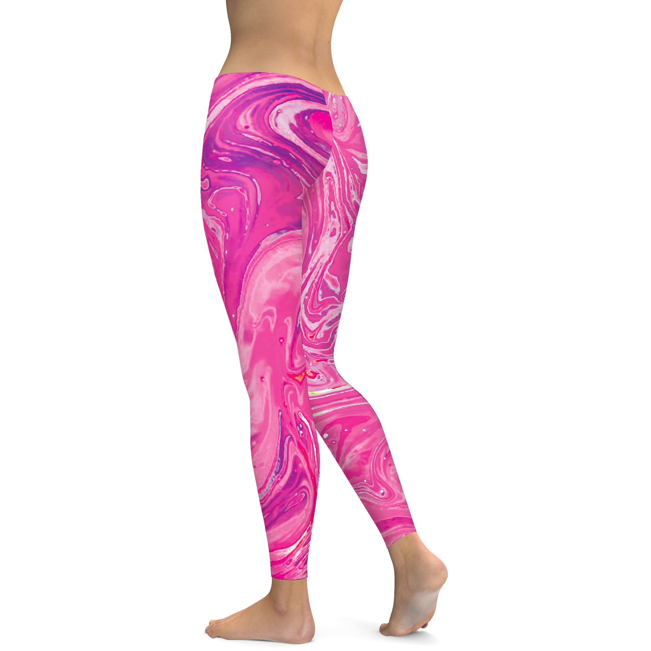 Pink Swirl Leggings Gearbunch
