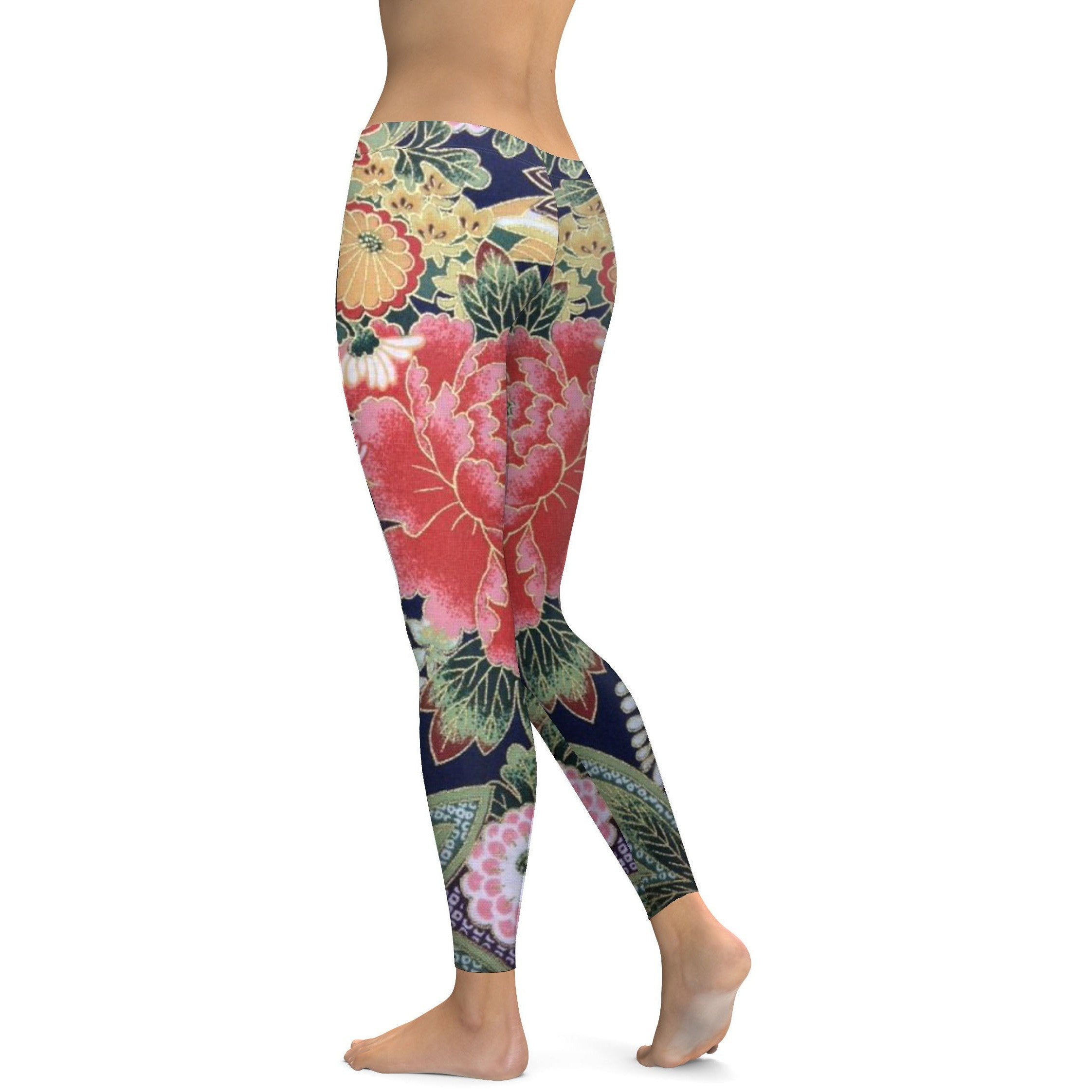 Oriental Floral Leggings | GearBunch