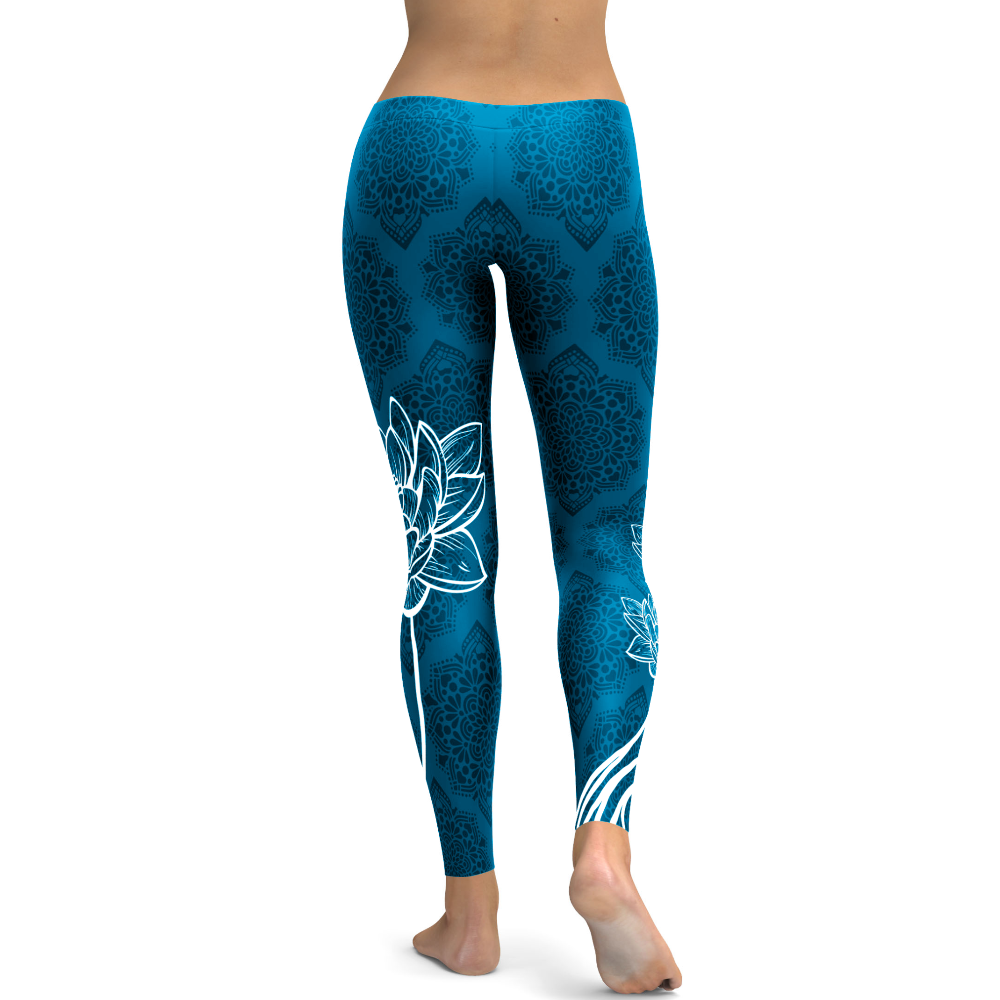 Gearbunch - Electric Blue Lotus Leggings