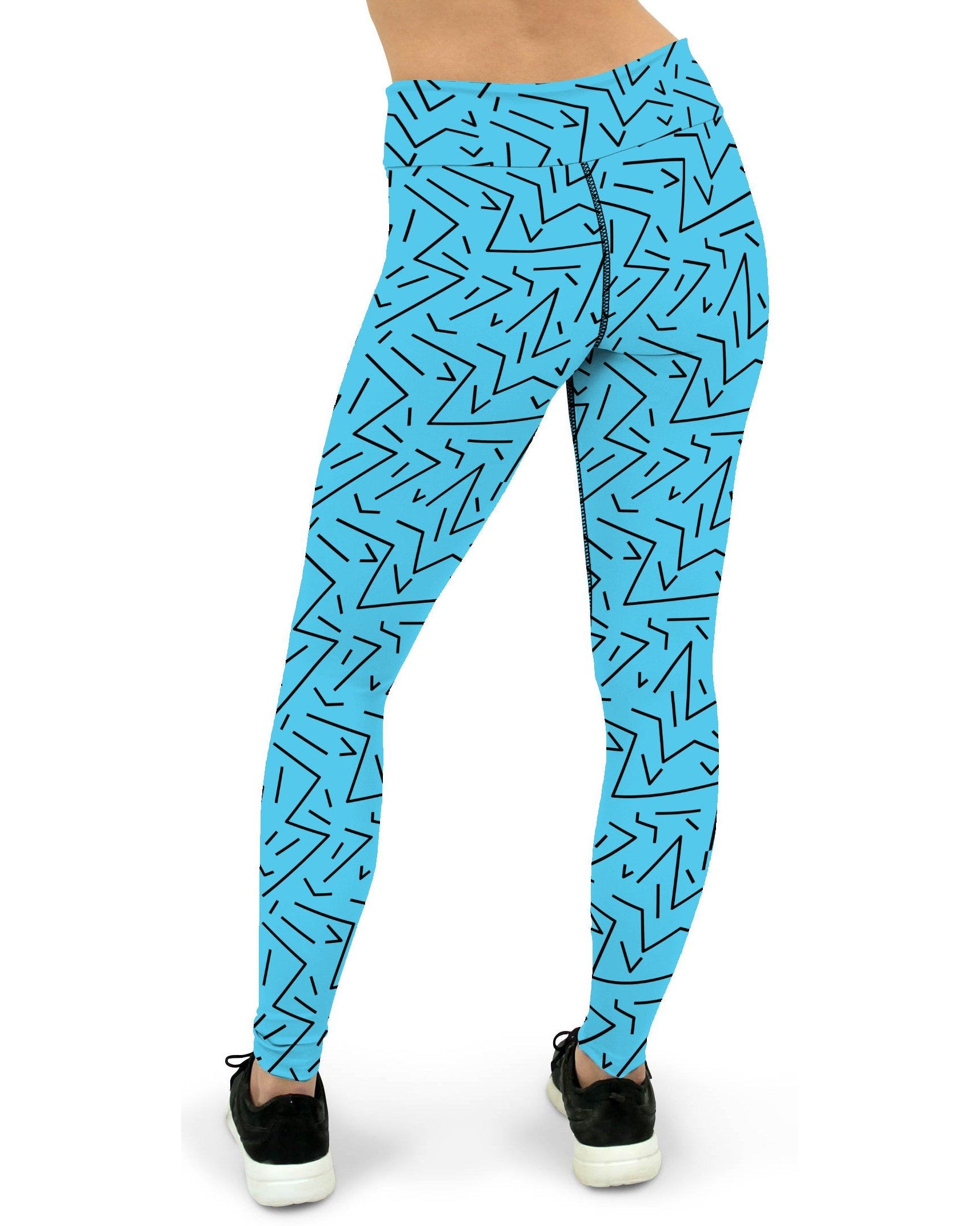 Aqua Black Line Yoga Pants Gearbunch