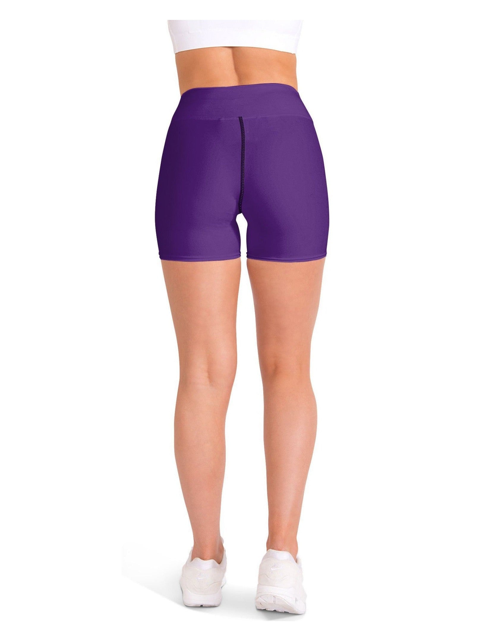 Gearbunch - Solid Deep Purple Yoga Shorts