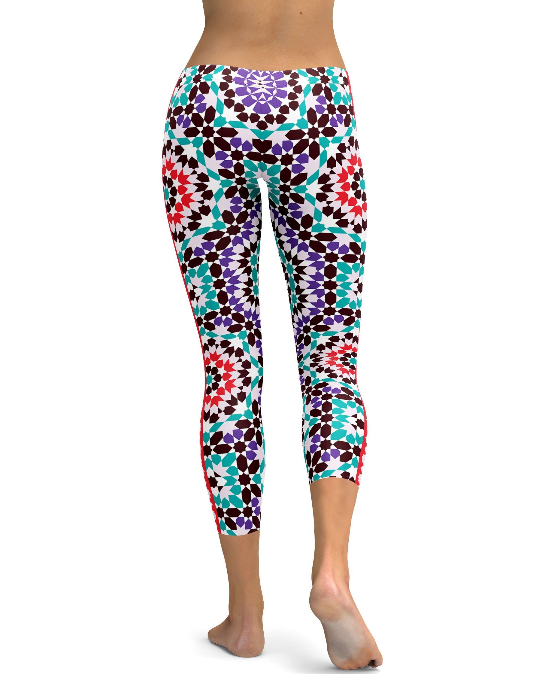 Arabic Mosaic Capris - GearBunch Leggings / Yoga Pants