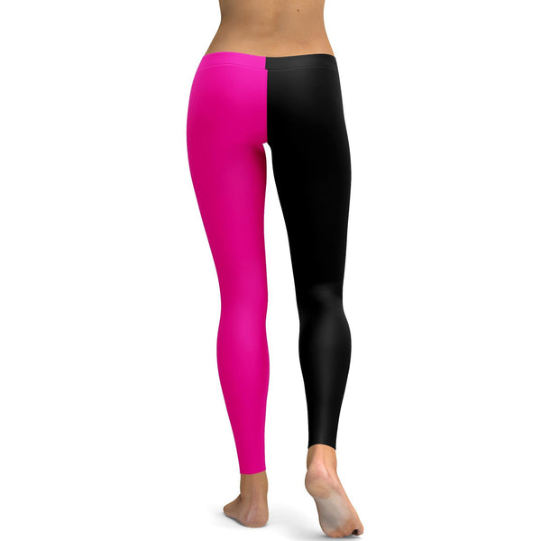 Premium Vector  A pink and black leggings with a pink belt that