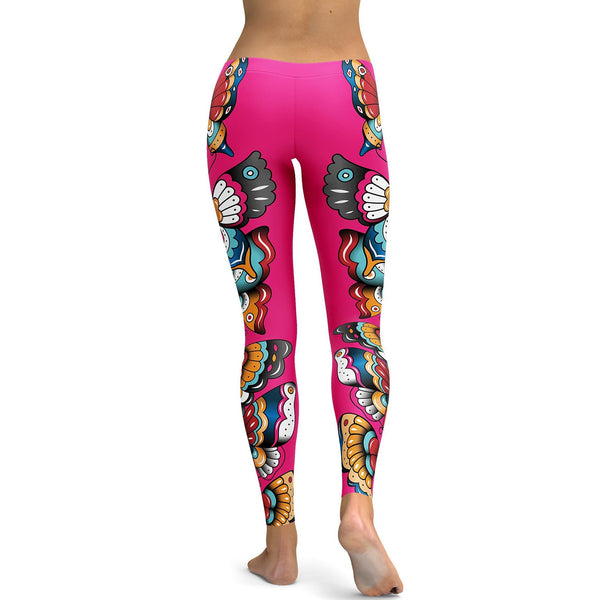 Day Of The Dead Butterflies Leggings