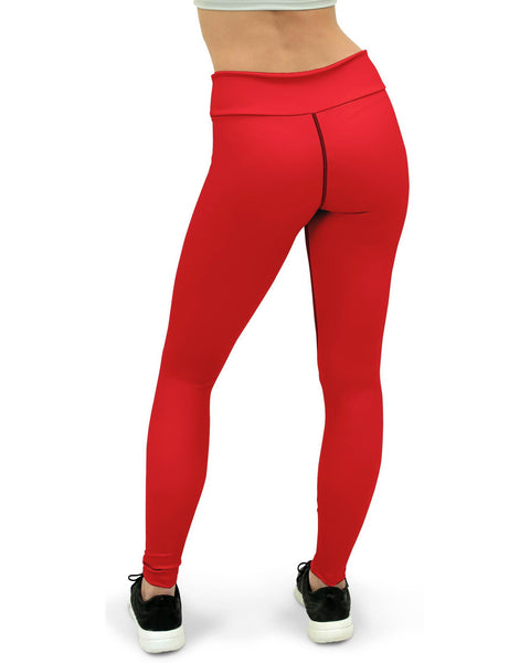 Solid Hot Red Yoga Pants  Red yoga pants, Comfortable yoga pants
