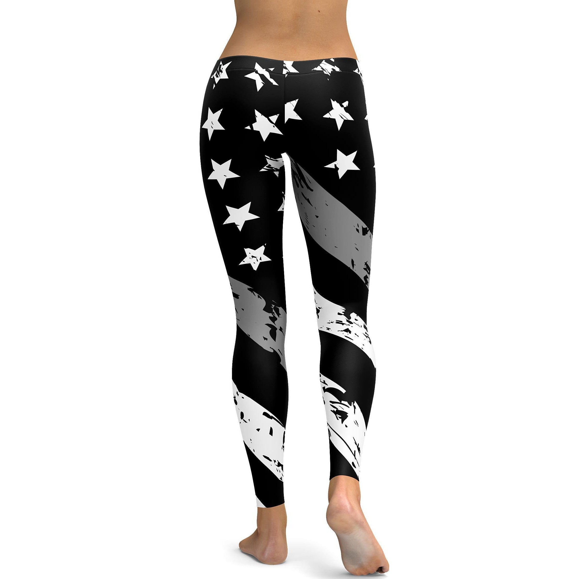 Thin Silver Line Leggings - GearBunch Leggings / Yoga Pants