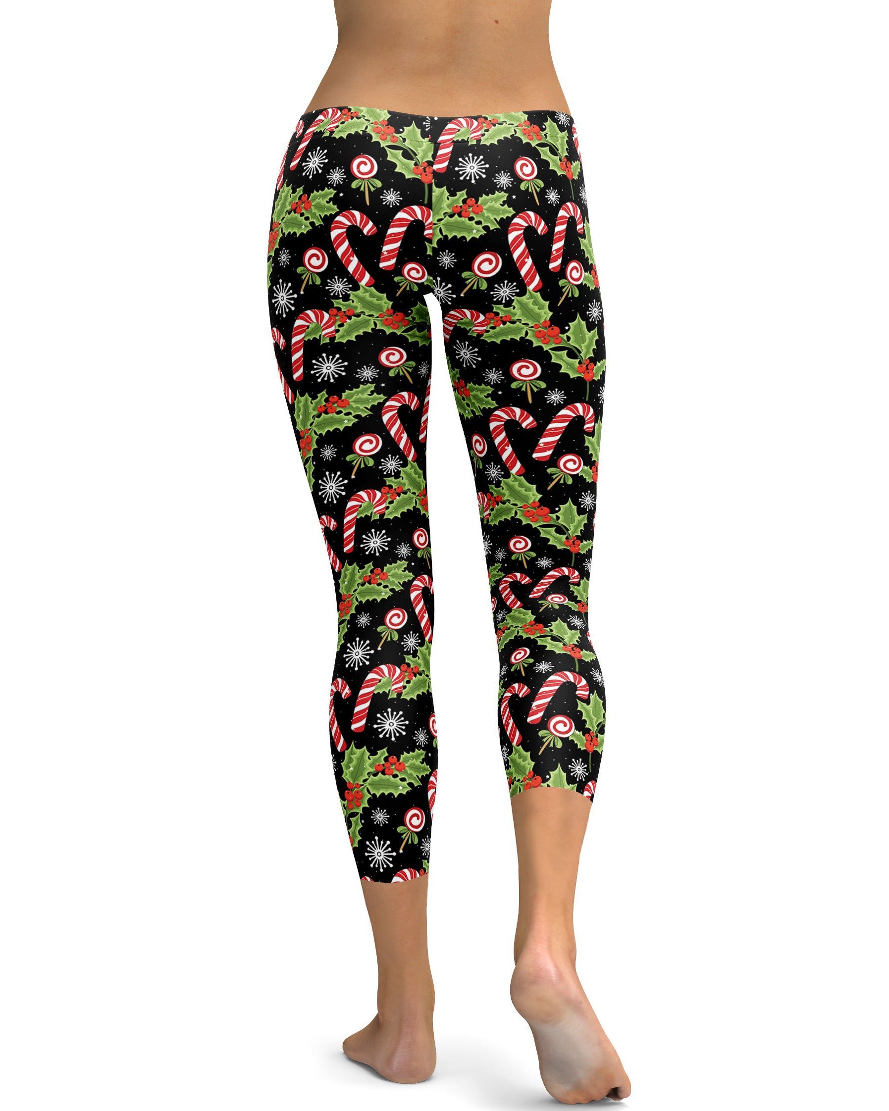 Holly Leaves with Berries Capris | GearBunch
