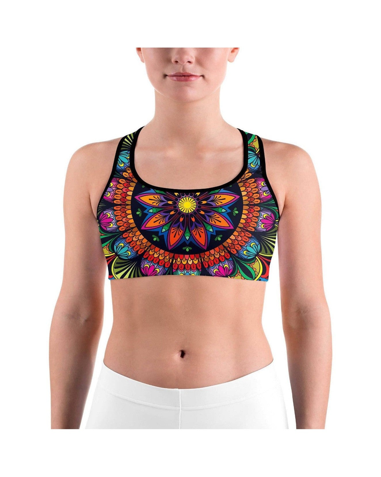 Colorful Mandala Sports bra - Gearbunch