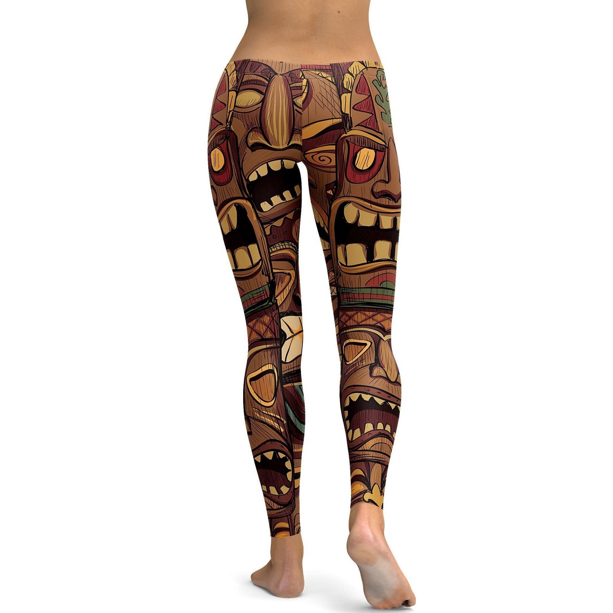 Gearbunch - Hawaiian Tiki Masks Leggings