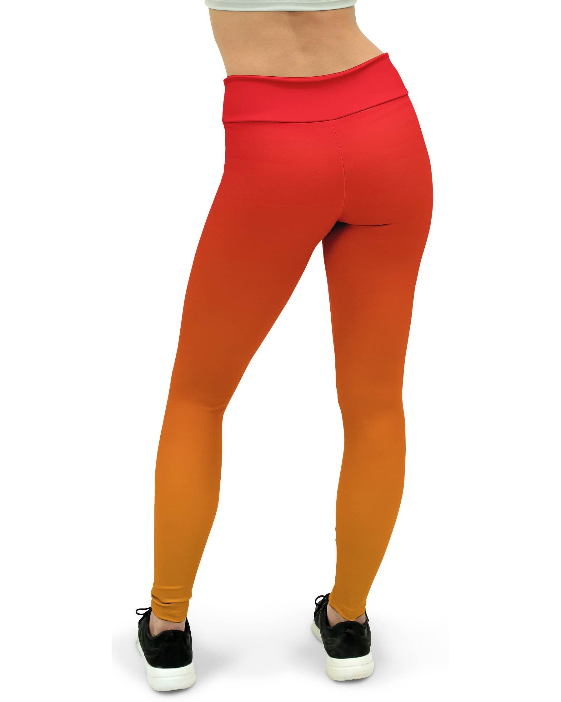 Ombre Hot Orange Yoga Pants | GearBunch