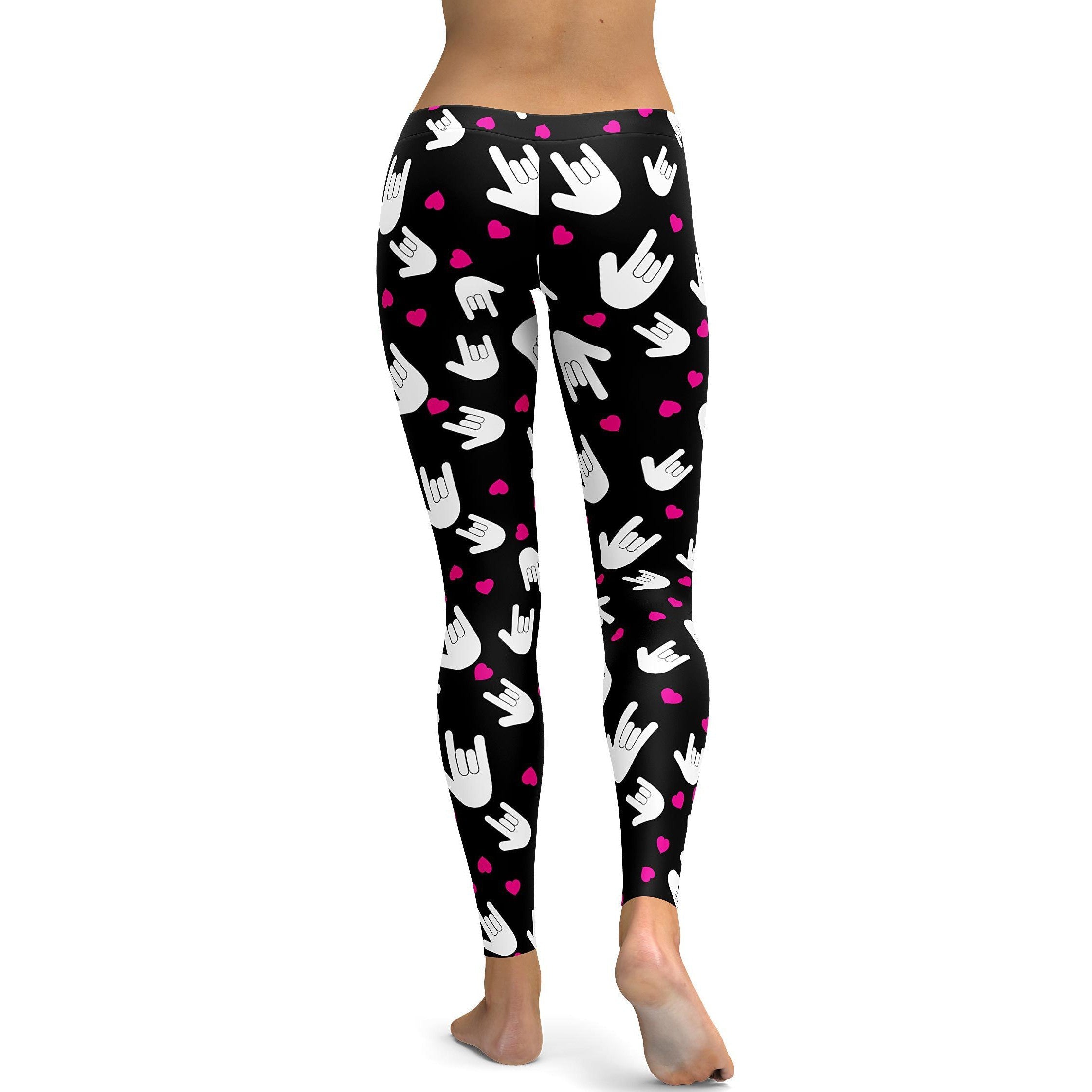 Sign Language I Love You Leggings - Gearbunch