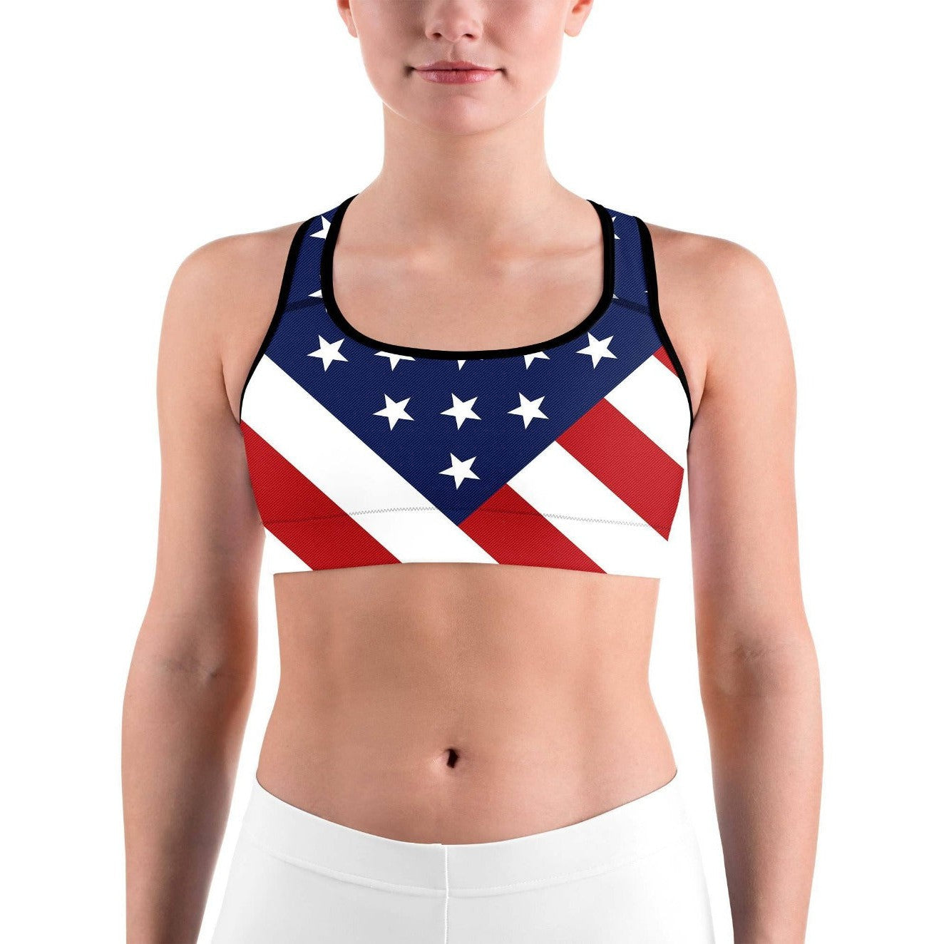 GearBunch - American Flag Sports bra