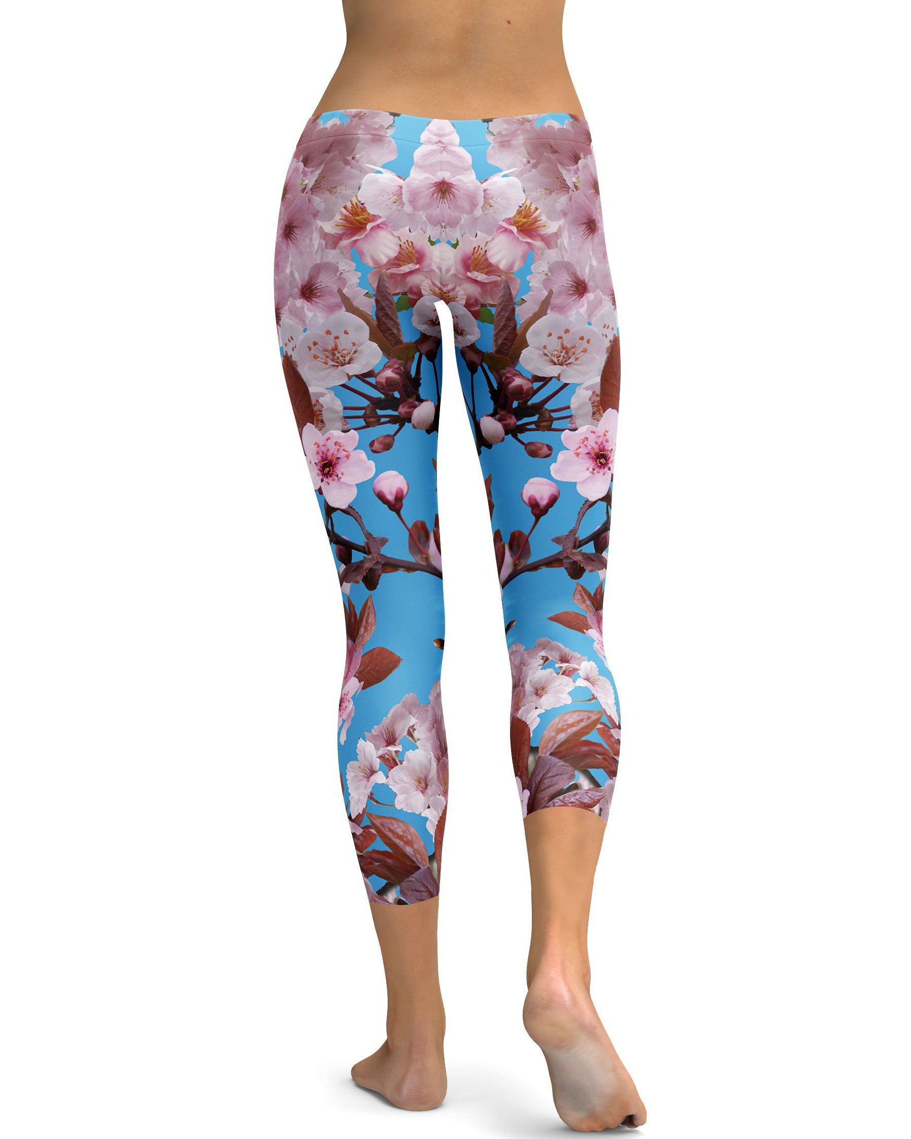 Cherry Blossom Capris - GearBunch Leggings / Yoga Pants