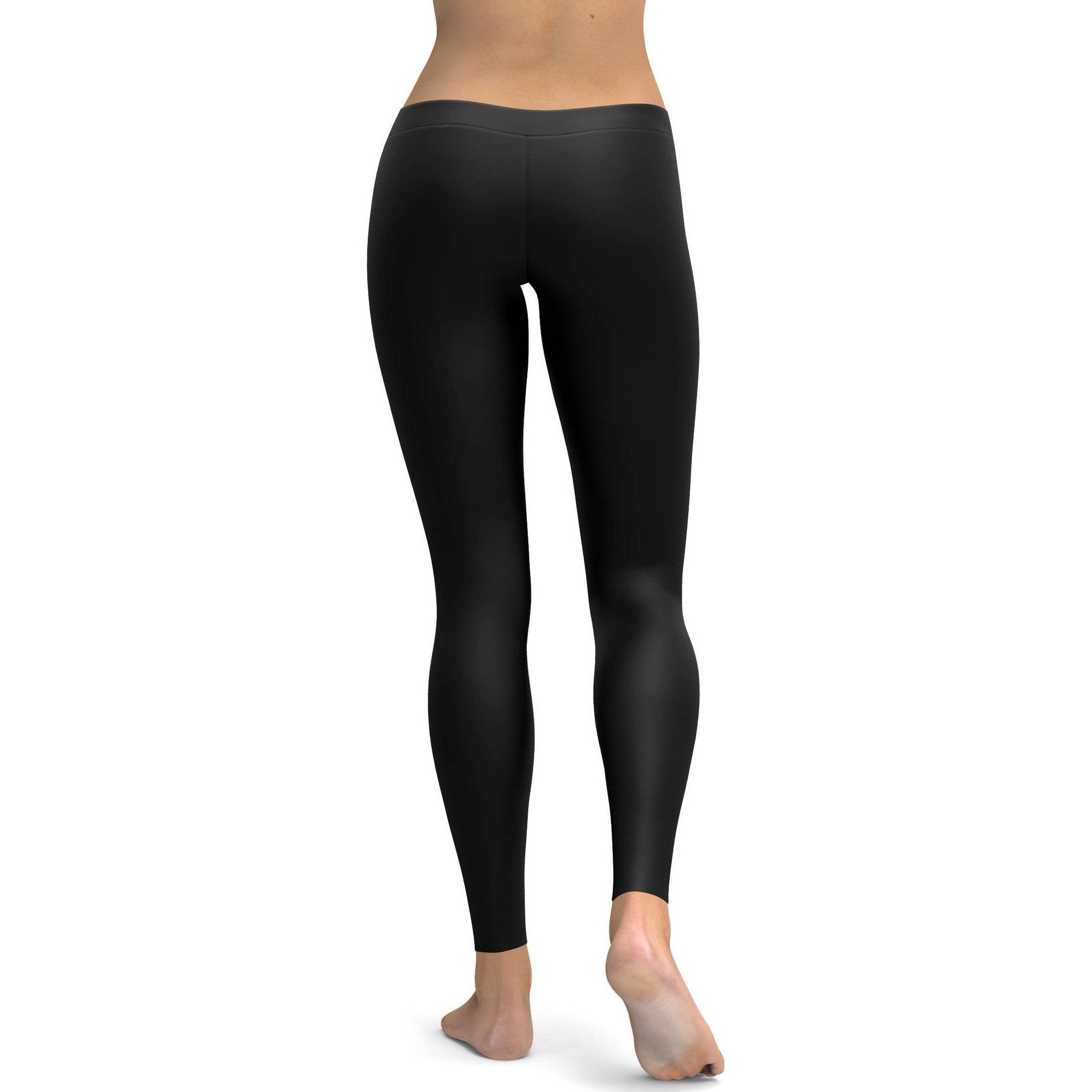 Solid Black Leggings | GearBunch