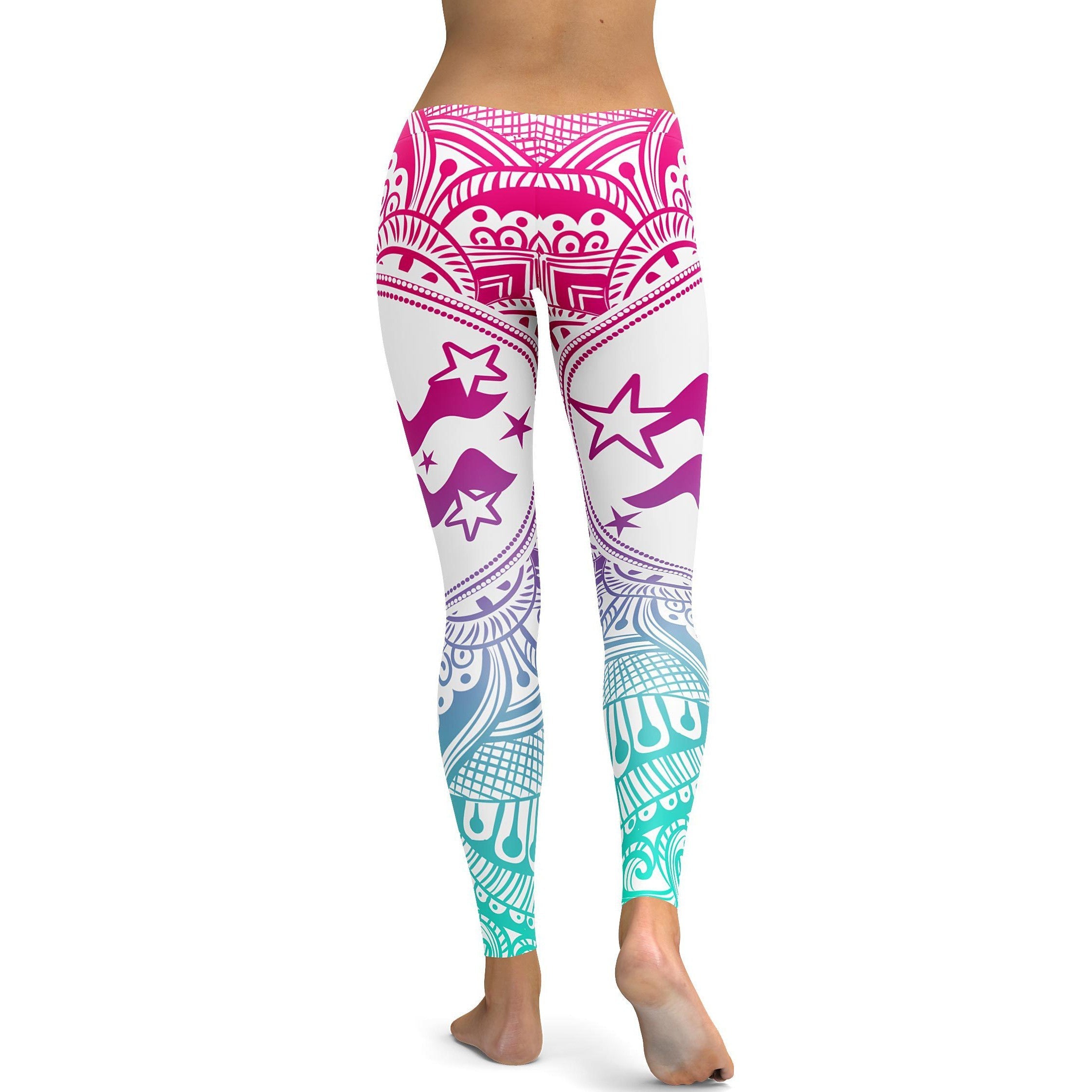Bright Aquarius Leggings - GearBunch Leggings / Yoga Pants