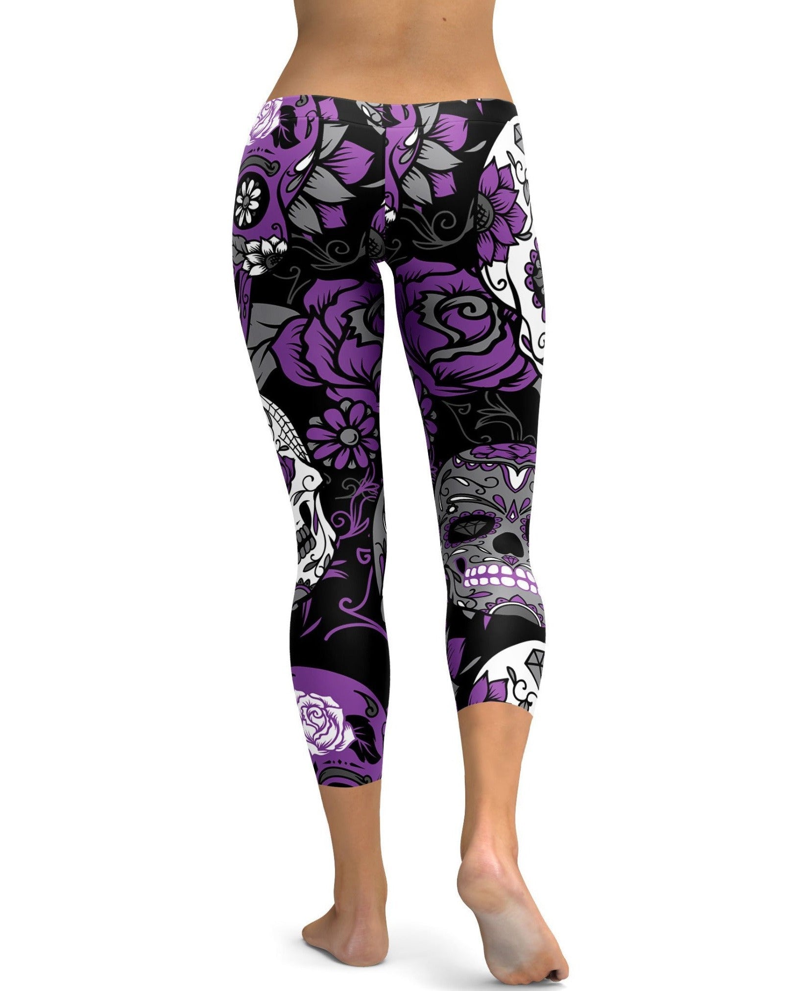 Gearbunch - Purple Sugar Skull Capris