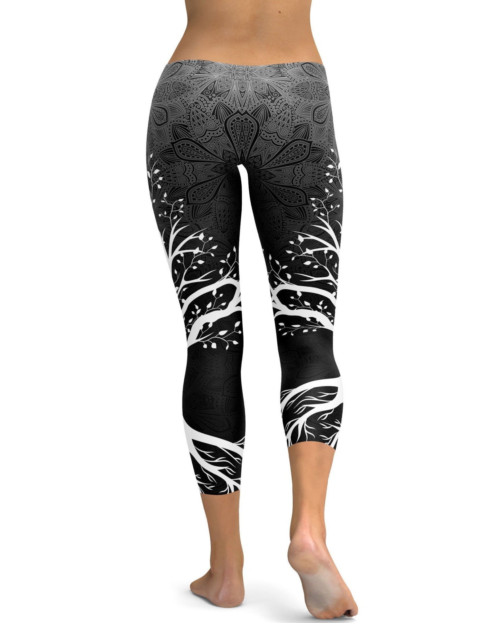 Dark Tree of Life Capris - GearBunch Leggings / Yoga Pants