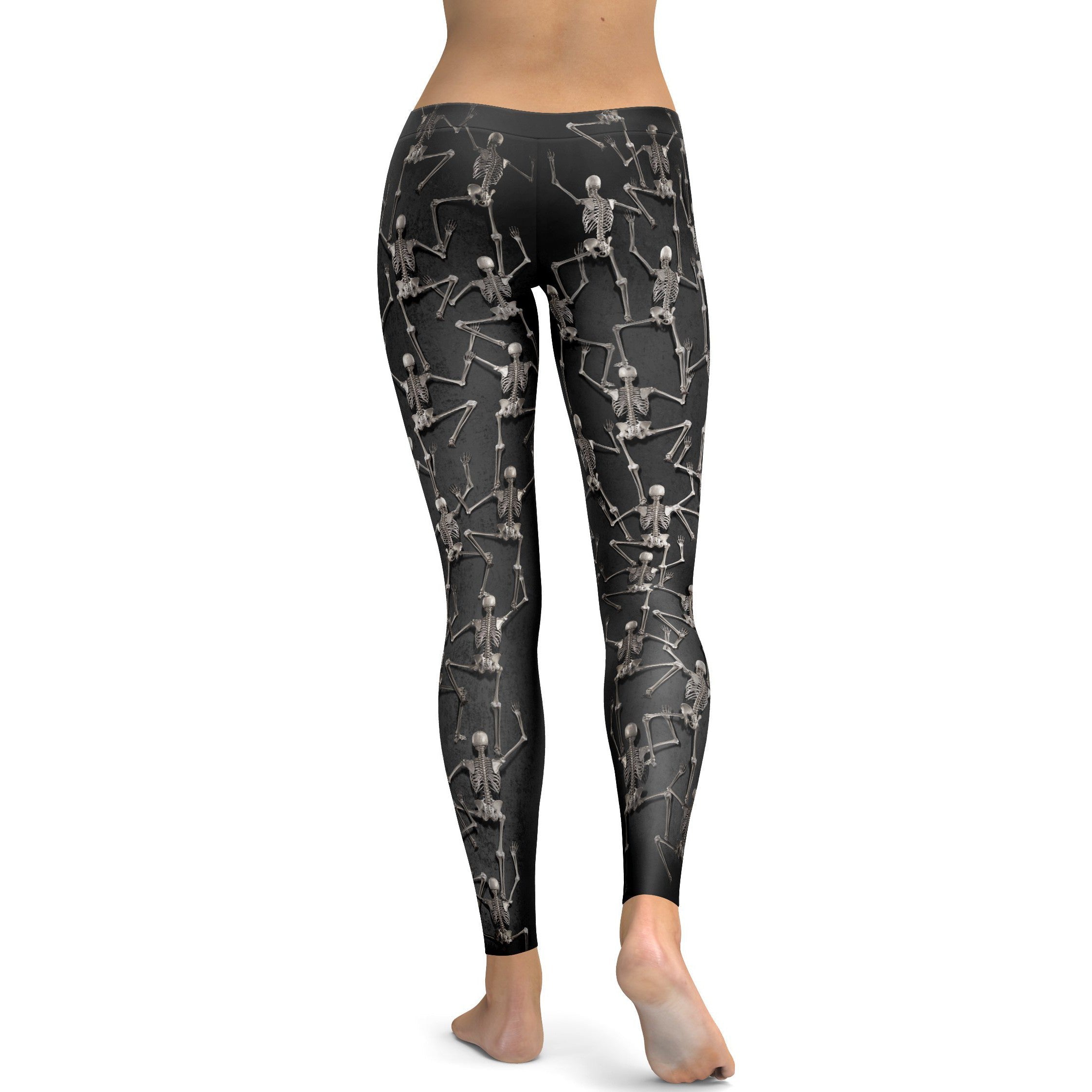 Tiny Skeletons Creeping Up Leggings | GearBunch