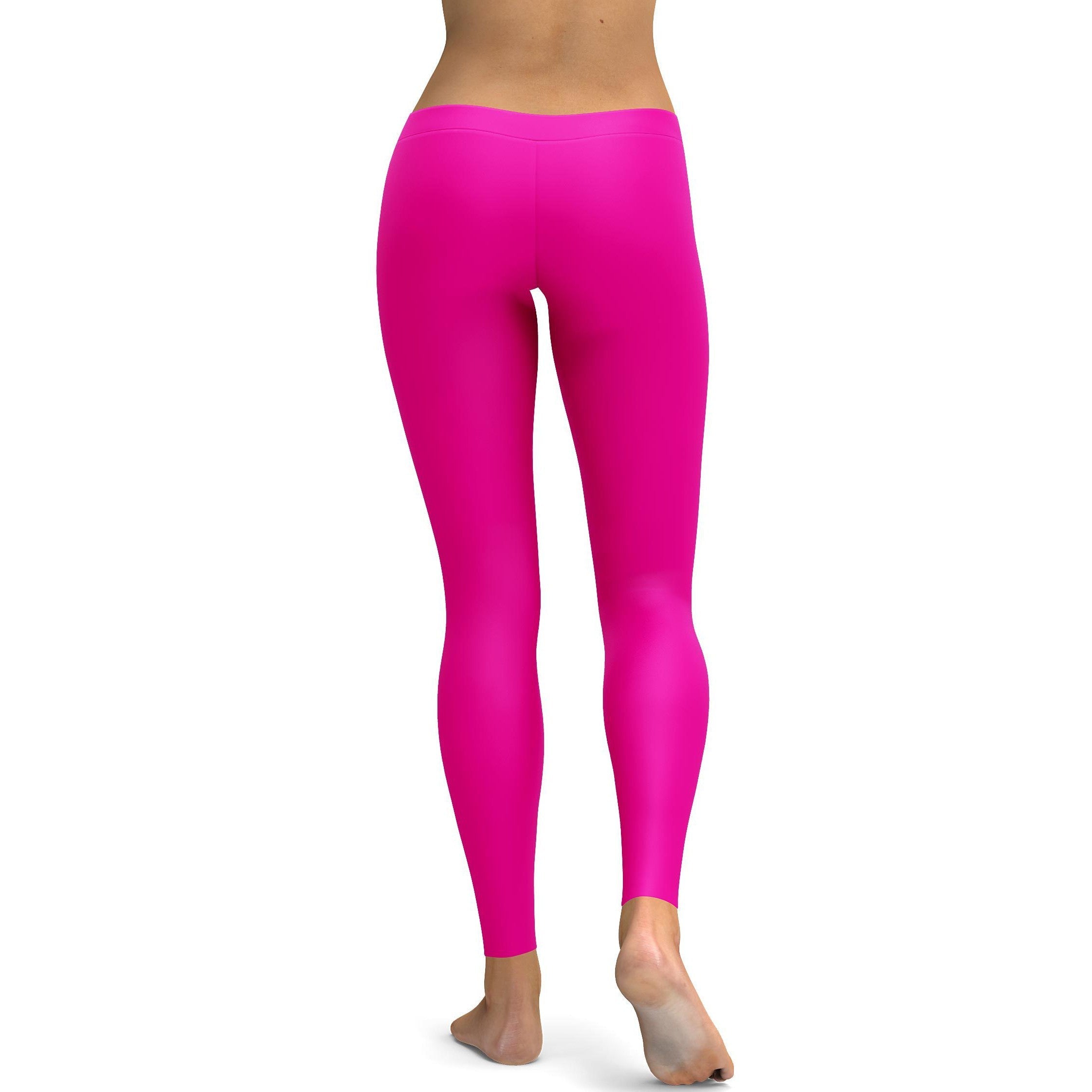 Solid Hot Pink Leggings | GearBunch