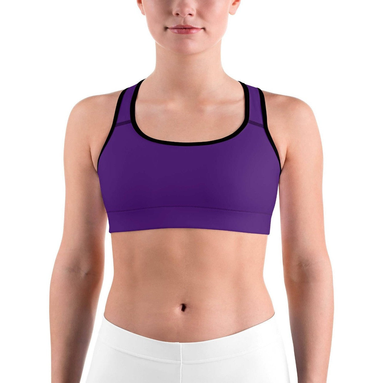 Gearbunch - Solid Deep Purple Sports bra