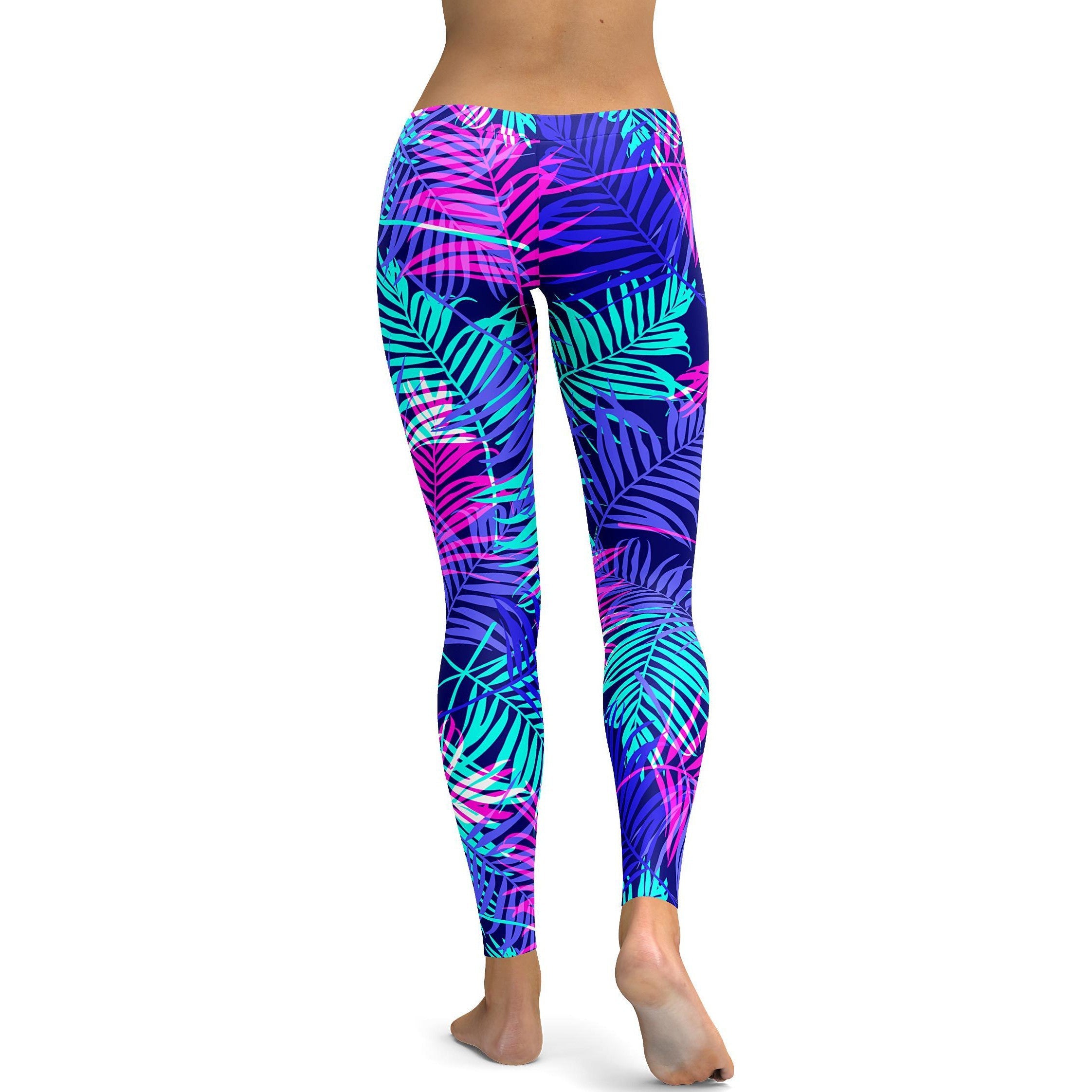 Multi Colored Leafs Rave Leggings (hidden because of quality issue colors) | GearBunch