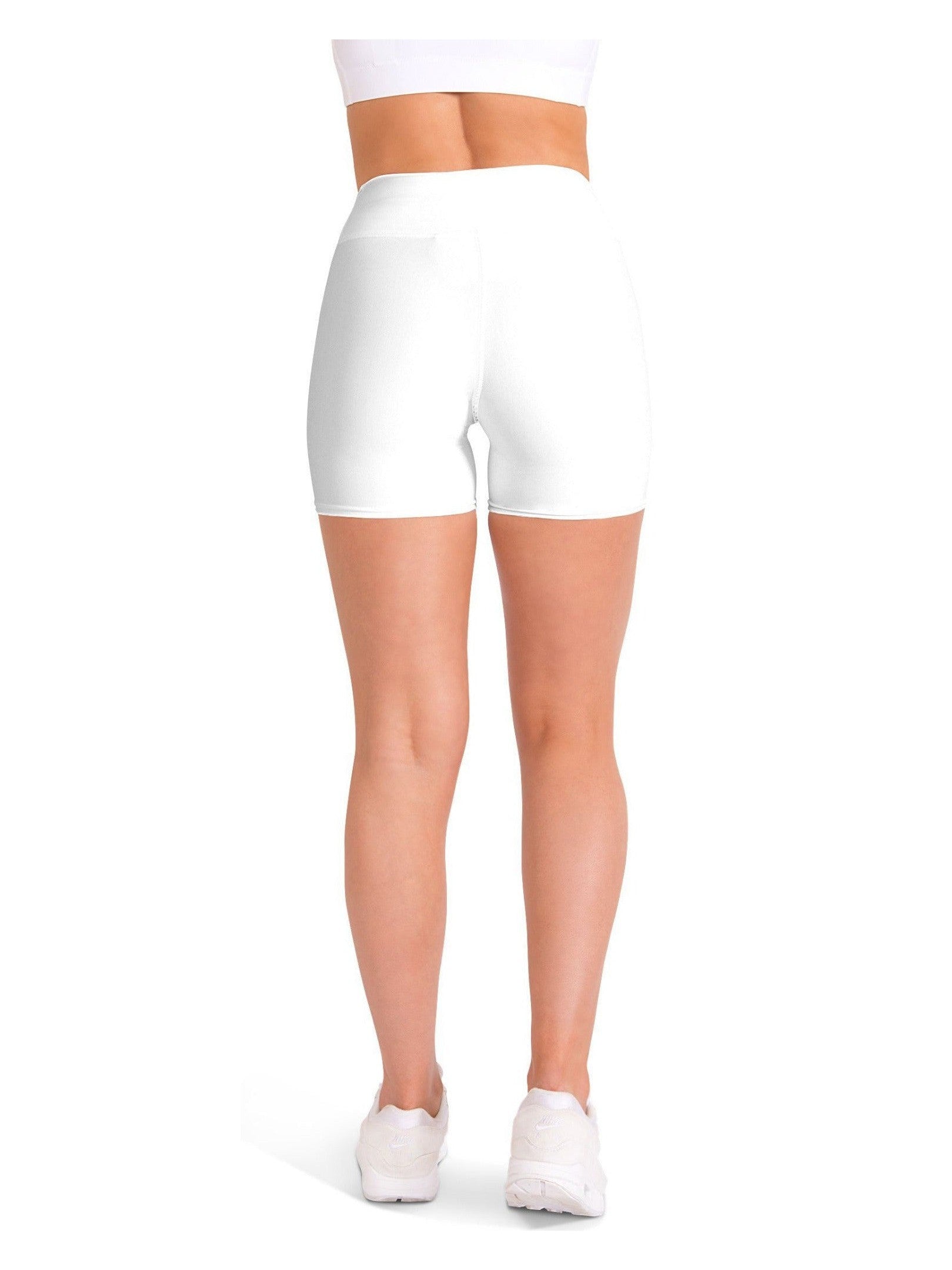 Gearbunch - Solid White Yoga Shorts