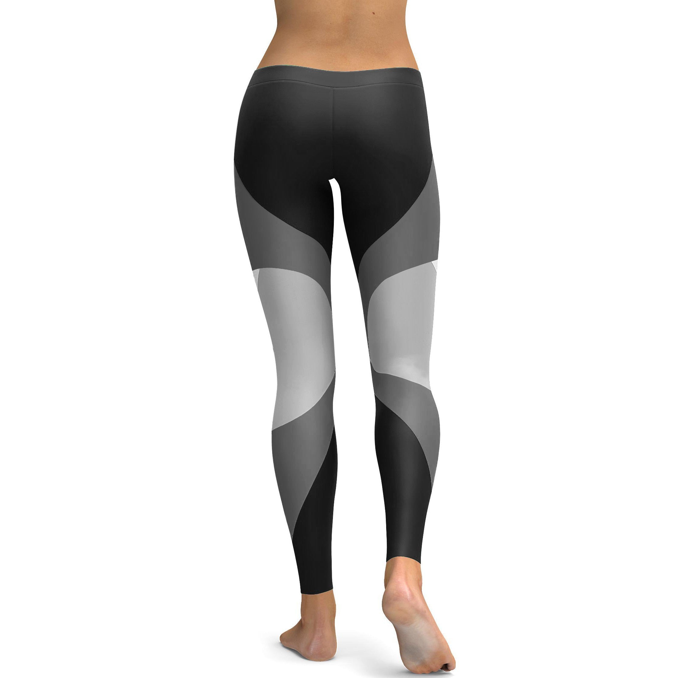 Grey Colorblock Leggings | GearBunch