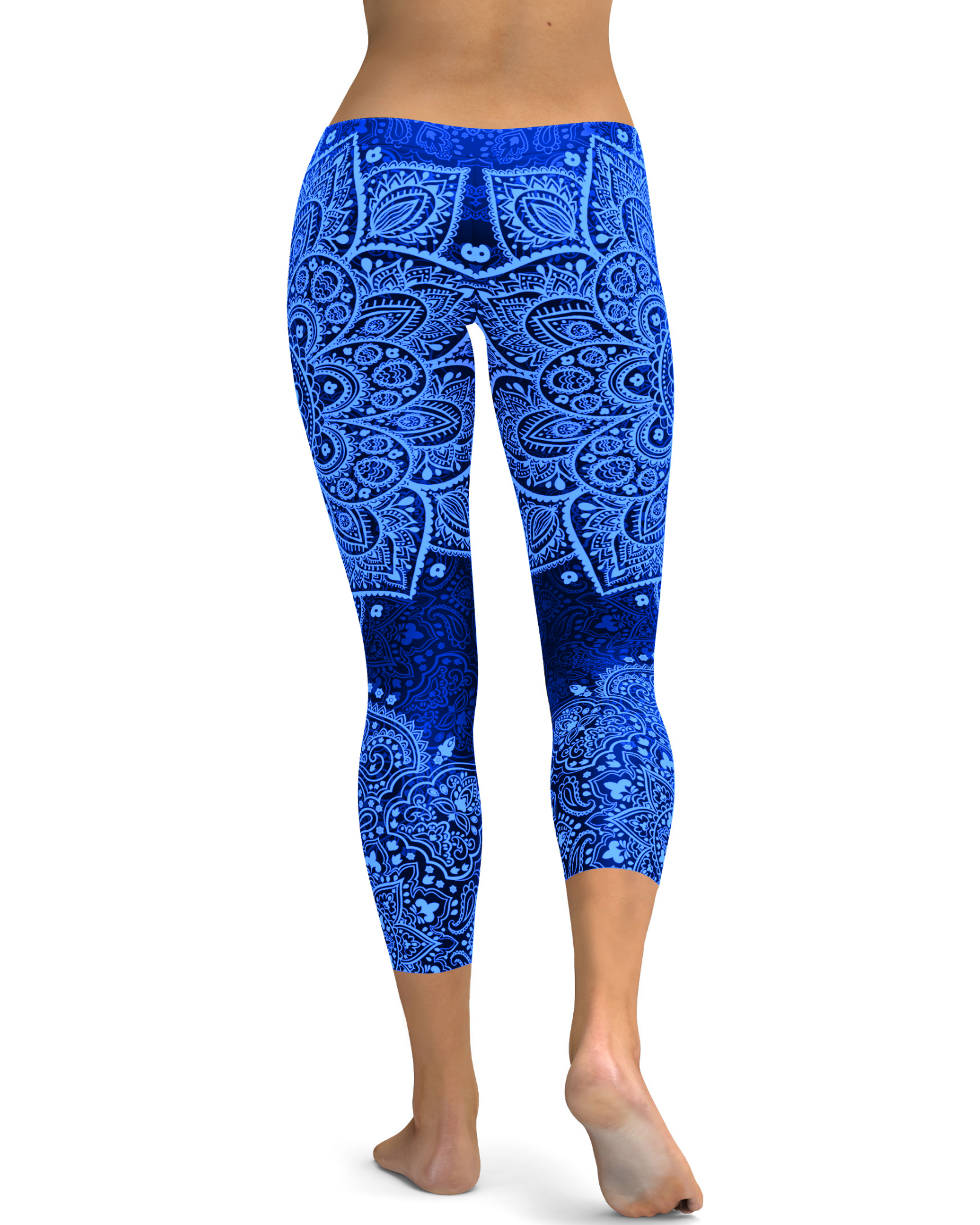 Gearbunch - Navy and Light Blue Mandala Capris