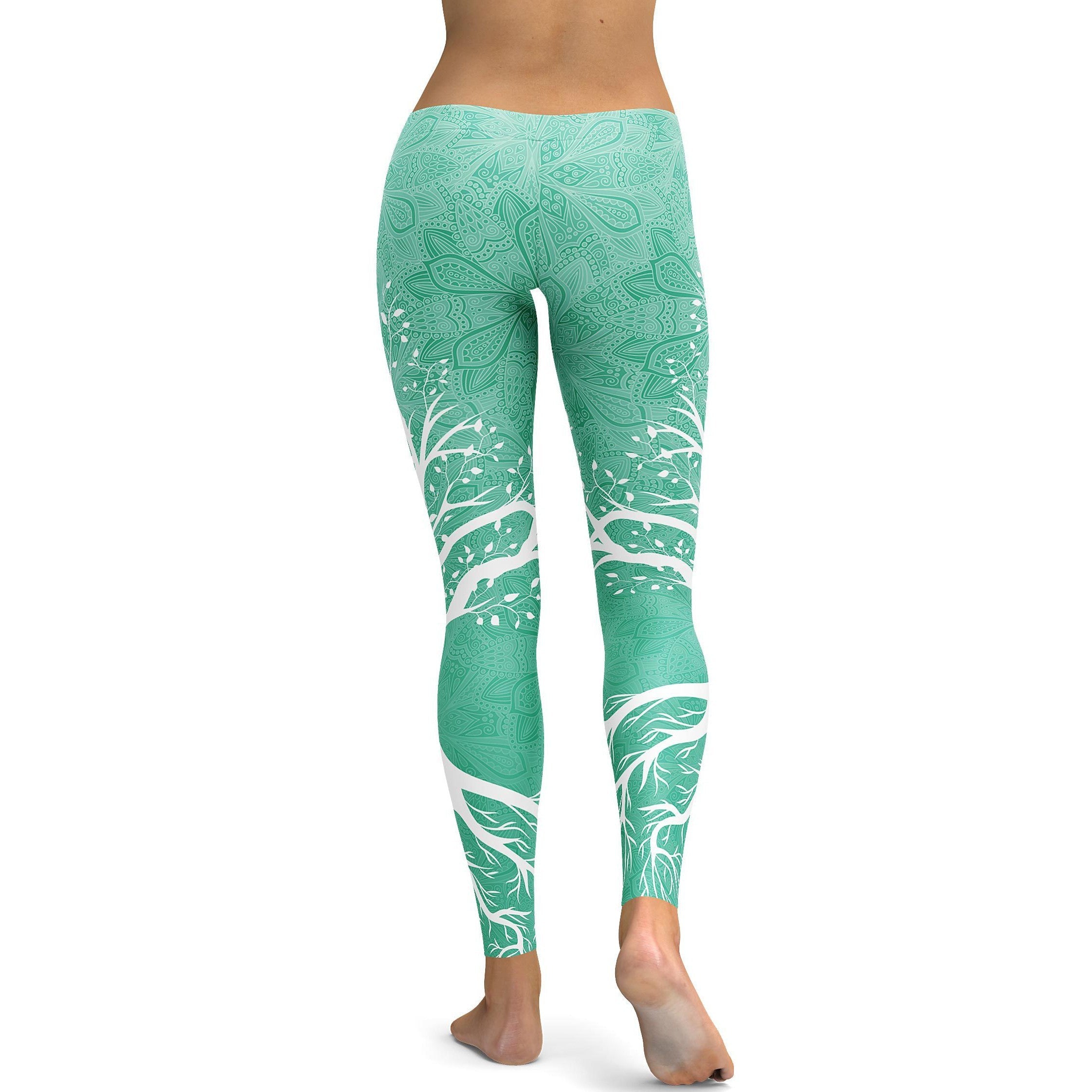 Mint Green Tree of Life Leggings